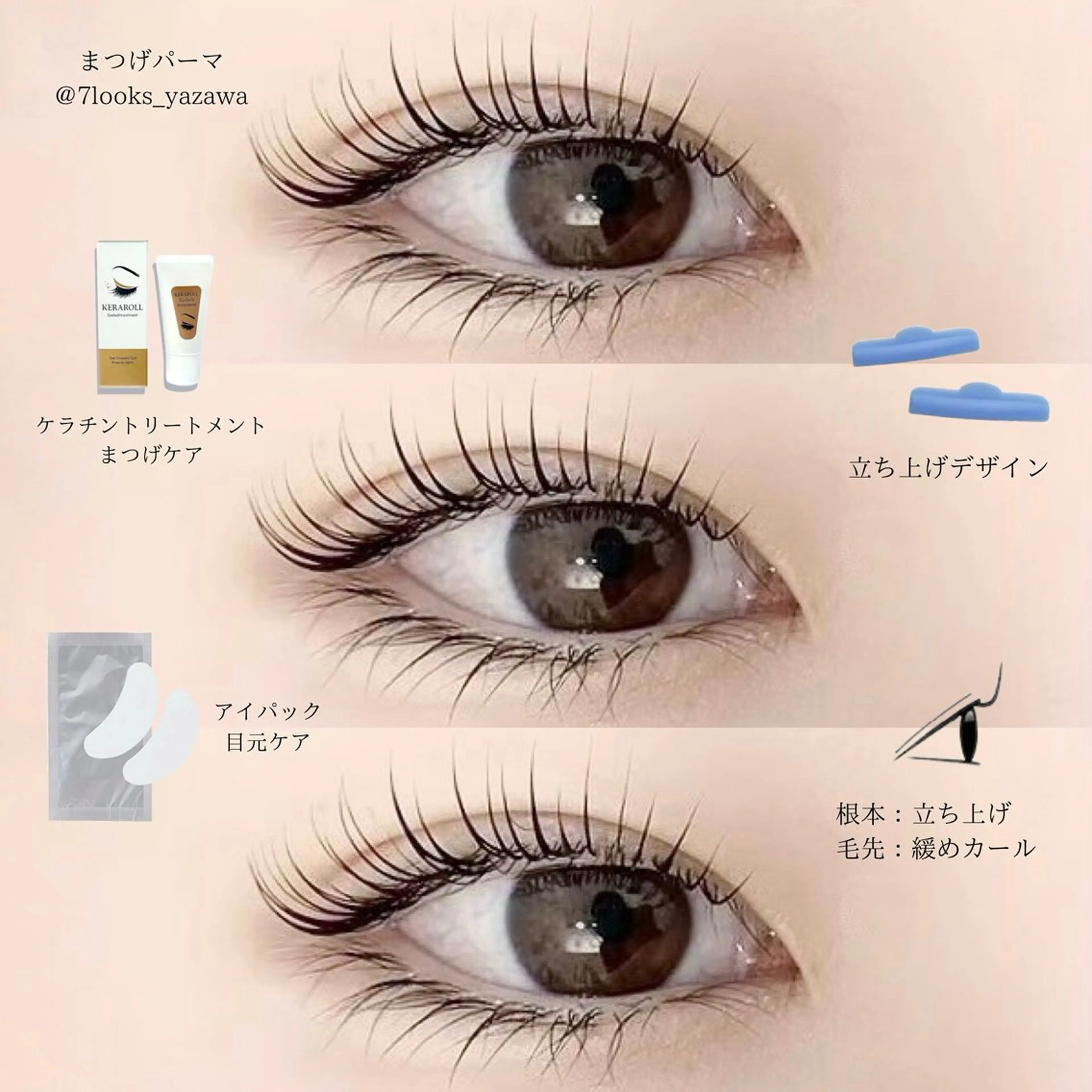 マツエク・マツパ ケラチンラッシュリフト ナチュラル まつげパーマ マツパ eyelist harukaのマツエク・マツパデザイン