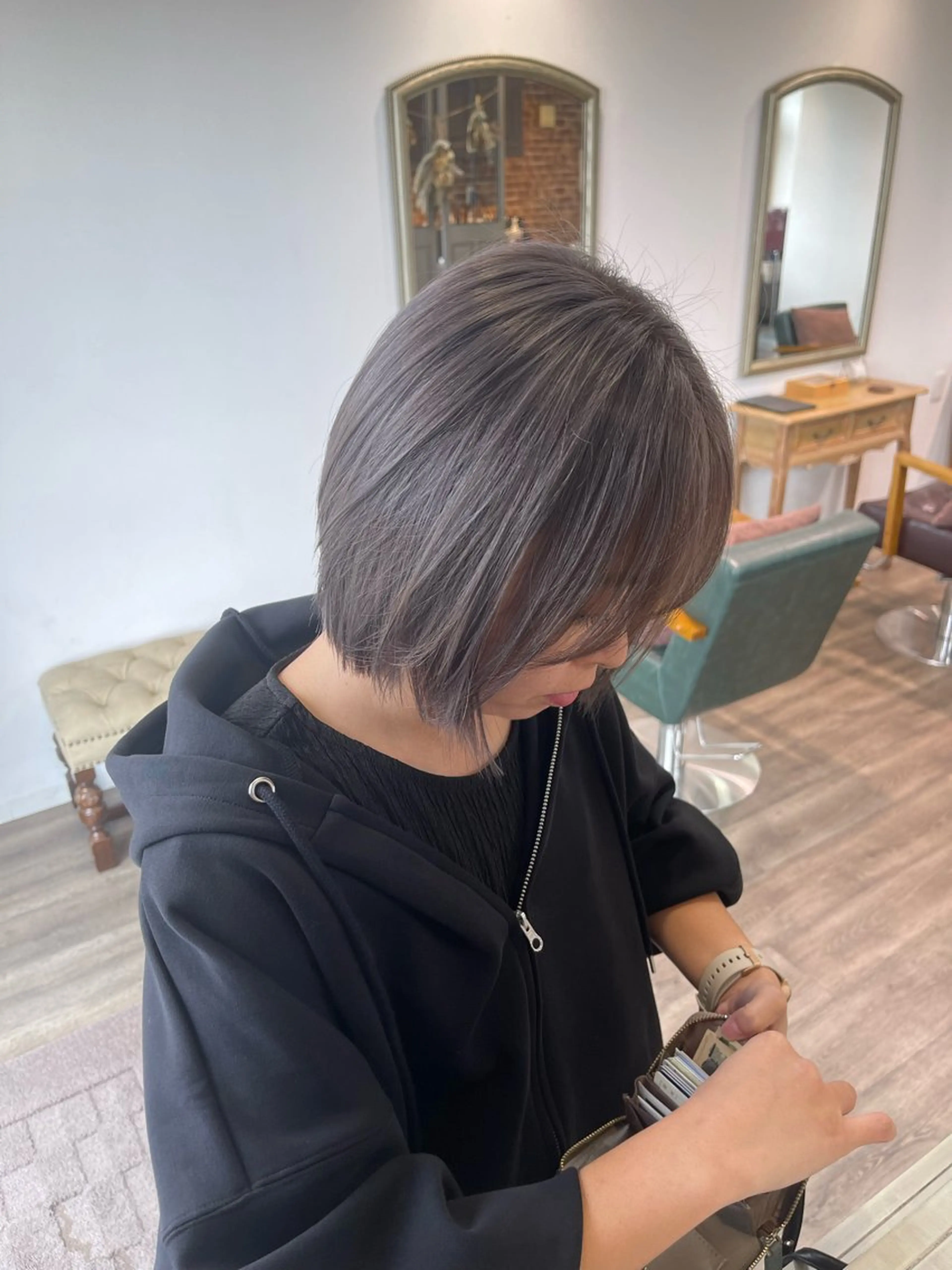 ミディアム カラー ヘアカラー Felice Erikaのヘアスタイル
