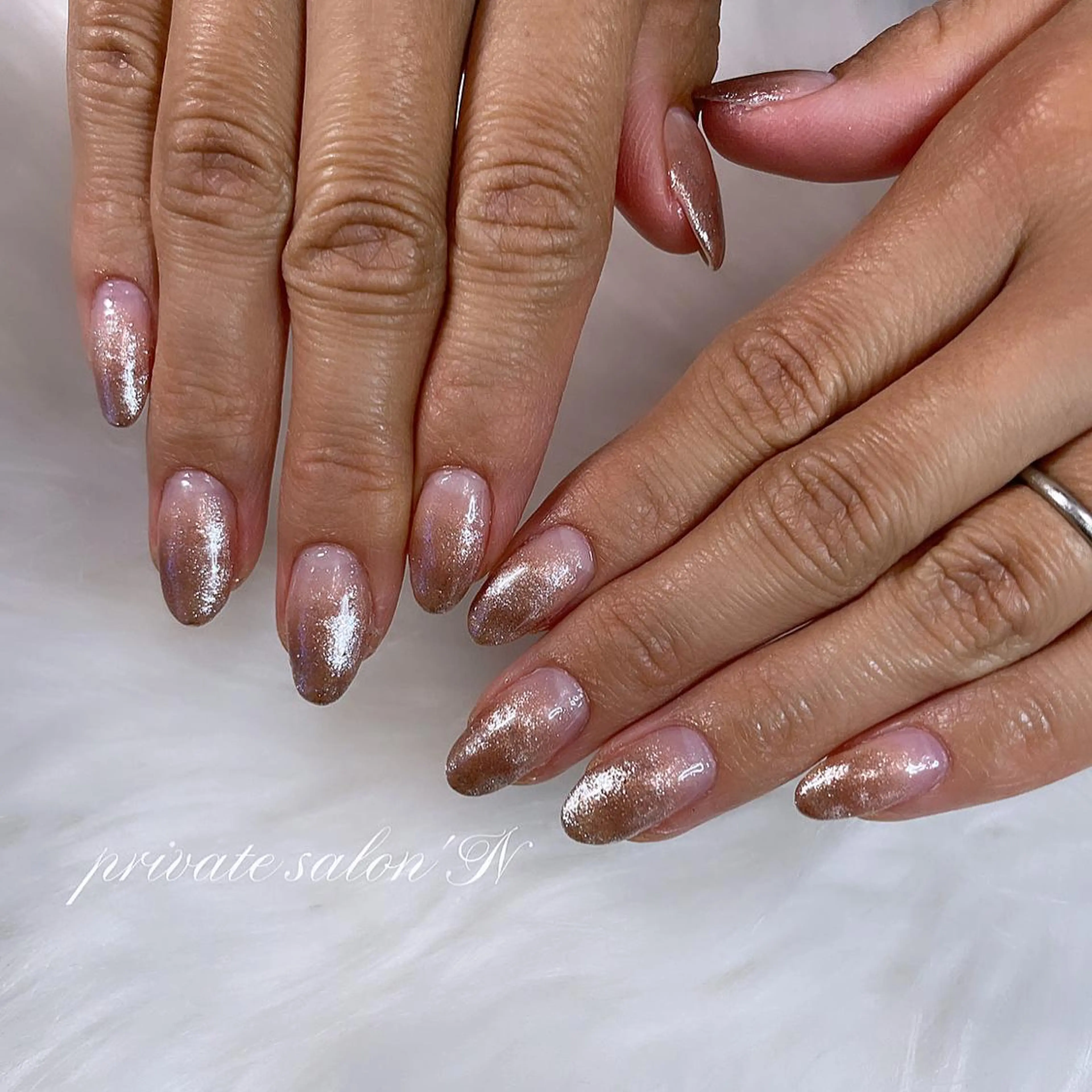 ネイル グラデーション ラメ(グリッター) ラメグラデーション BINERVA nail salonのネイルデザイン
