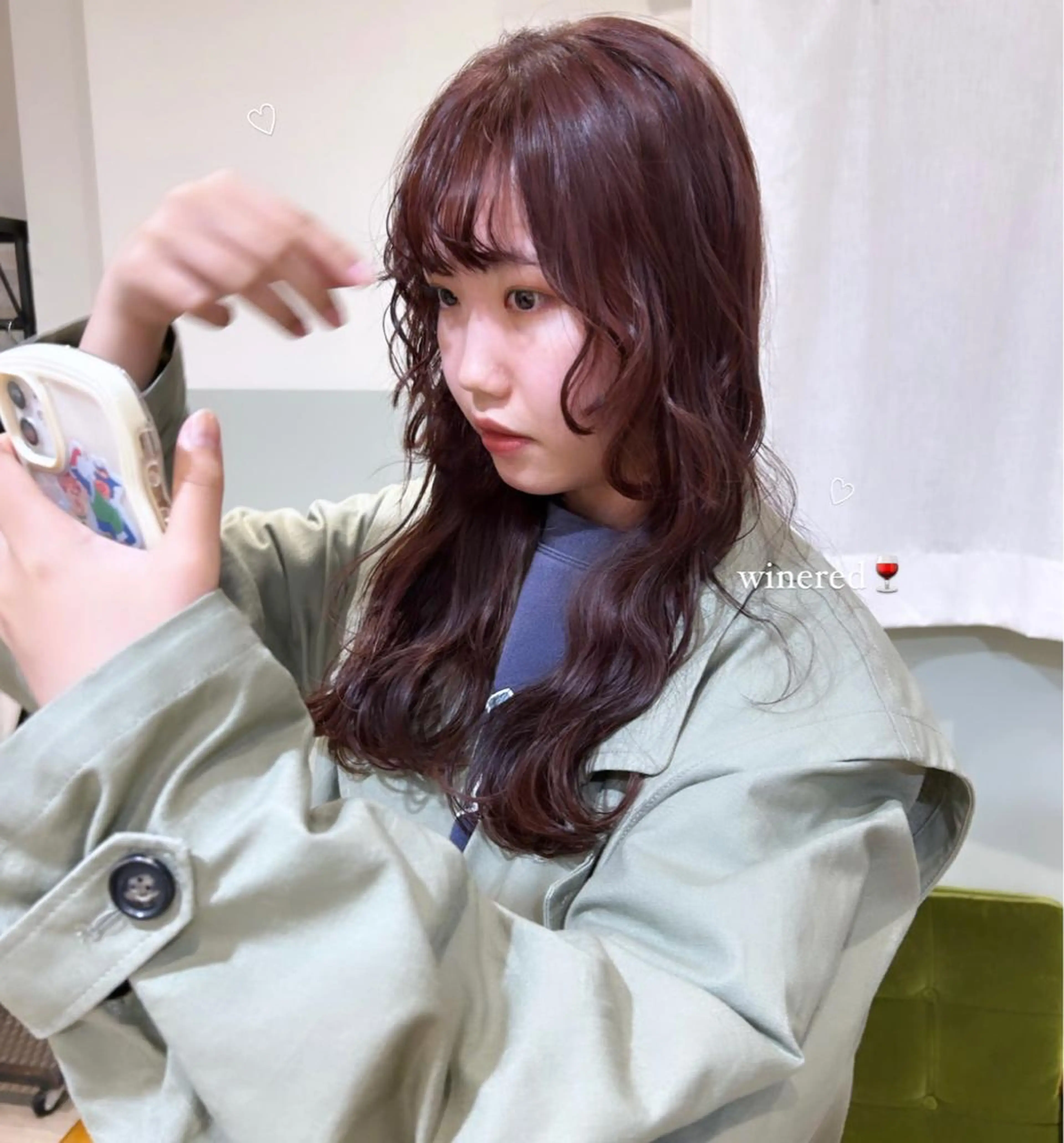 セミロング セミロングパーマ 💞艶モテ髪✨ MOENA💞のヘアスタイル