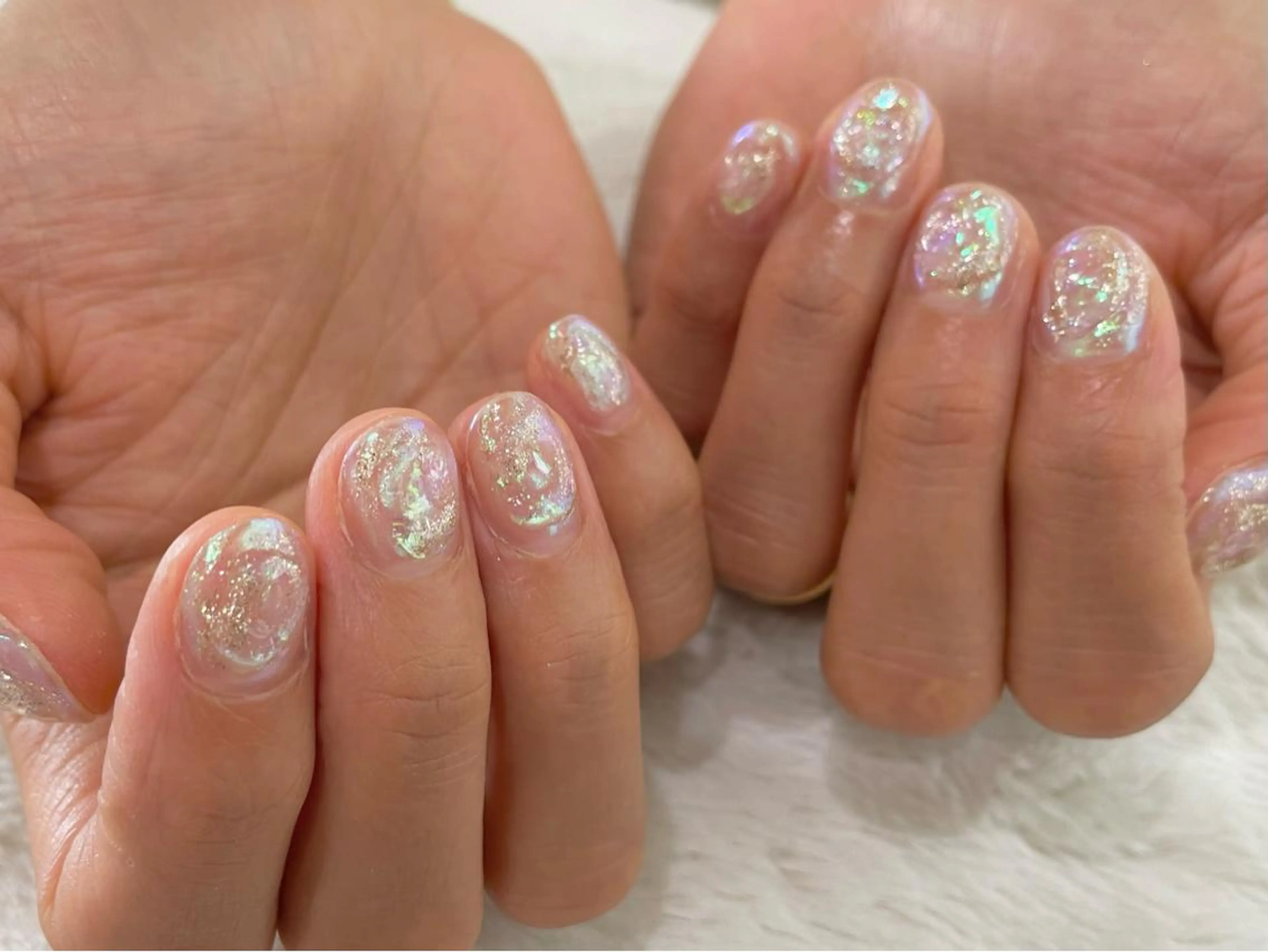 ネイル オーロラネイル ぷっくりネイル riri-nail Rie Endoのネイルデザイン
