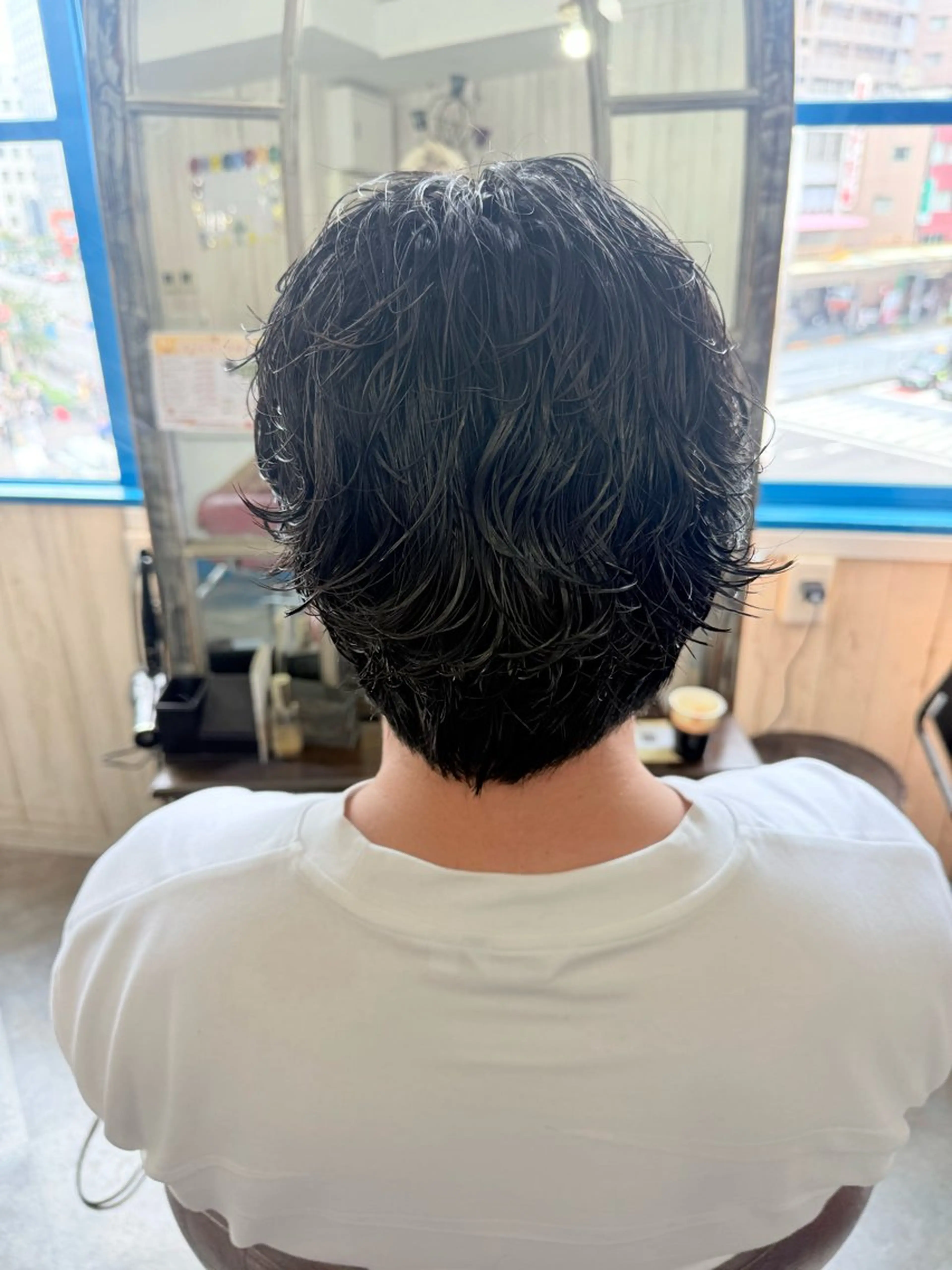 ショート パーマ メンズ カットパーマ✂️ 小坂田玲亜のヘアスタイル