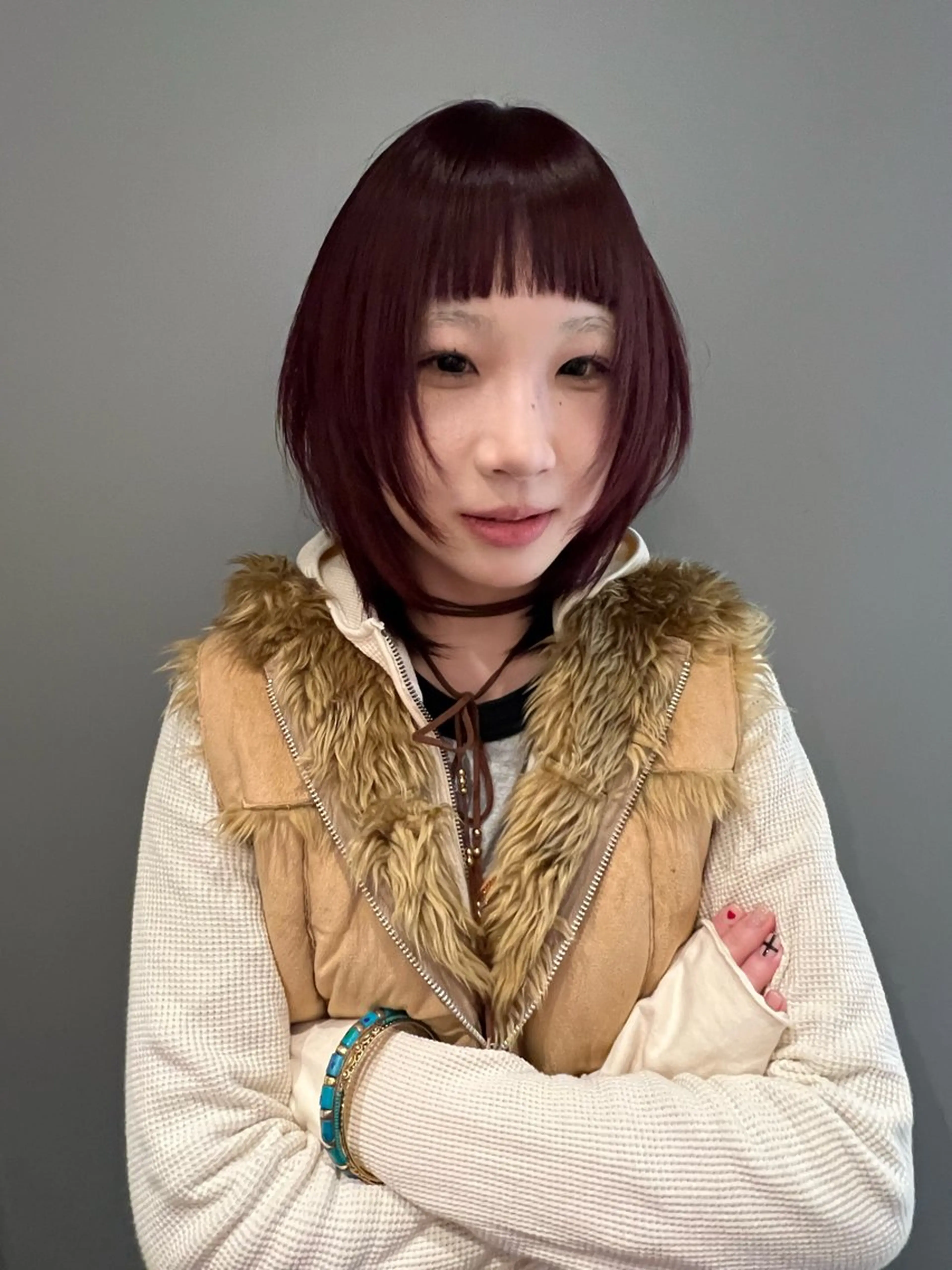 ミディアム カラー カット ヘアカラー 圧倒的デザイン力 店長🎨RENAのヘアスタイル