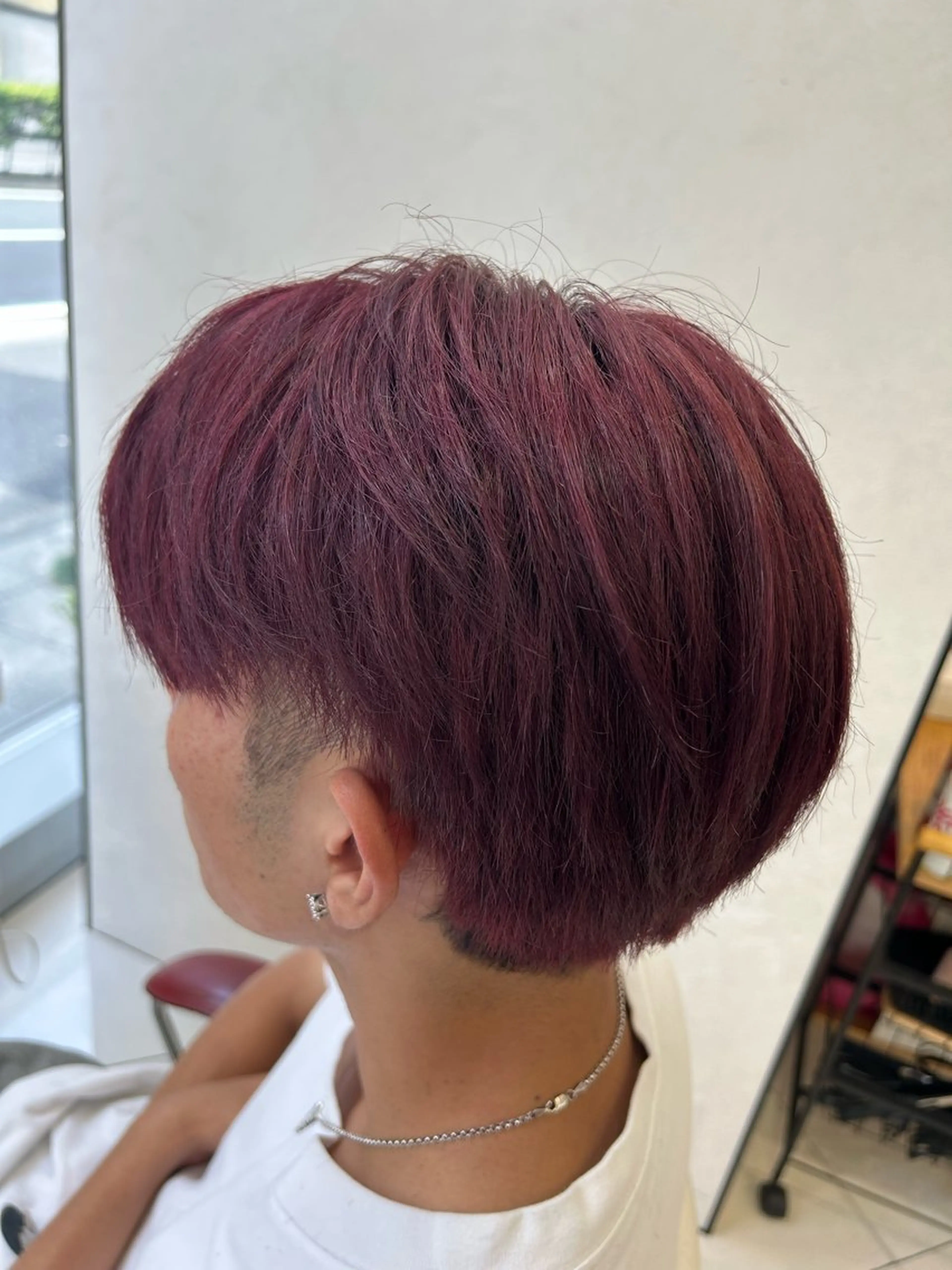 ショート カラー メンズ パープルカラー 🍀富久 永梨🧸のヘアスタイル