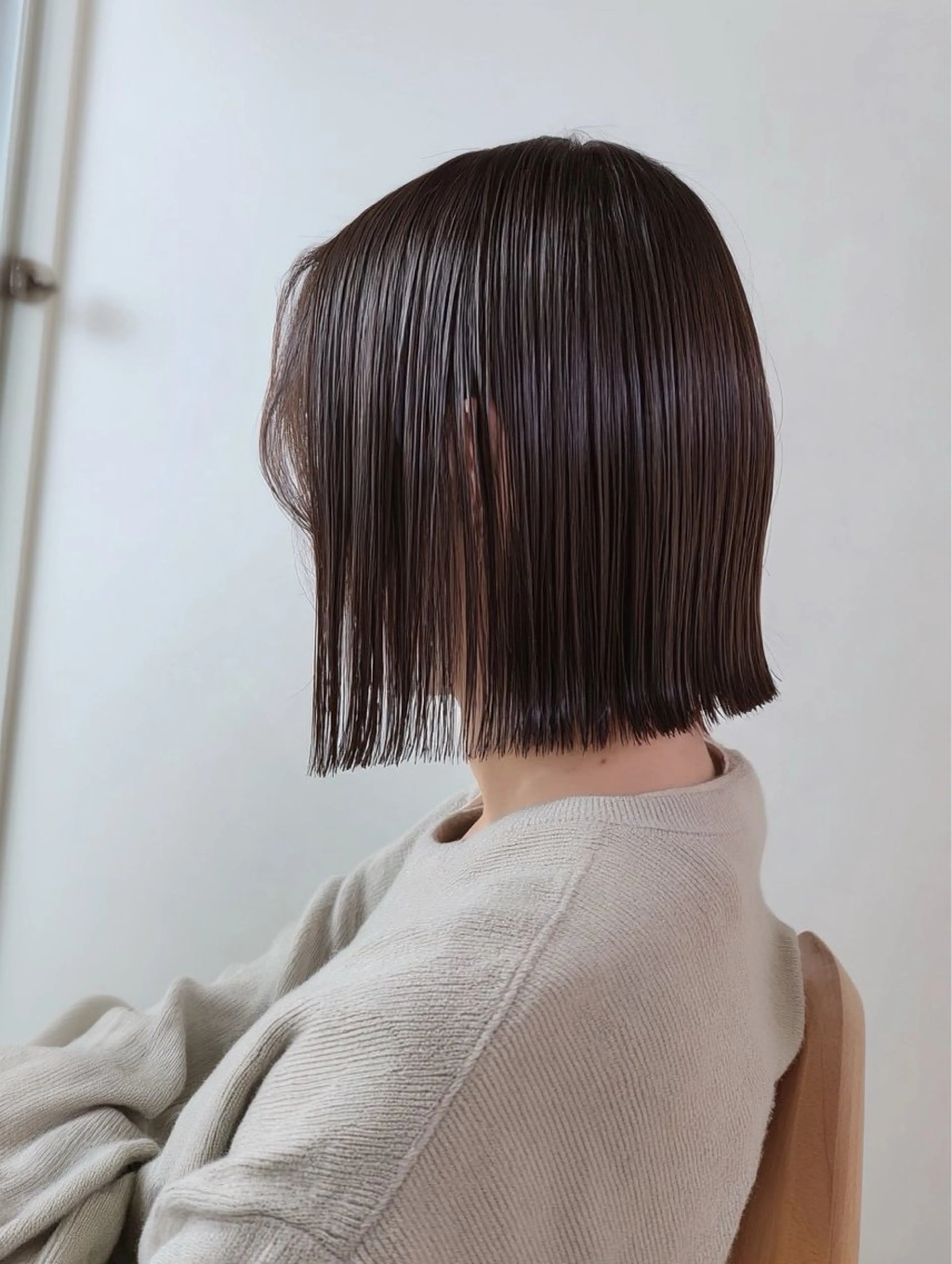 ミディアム ボブ カット 縮毛矯正 トリートメント きょうか🩶 /艶髪/髪質改善のヘアスタイル