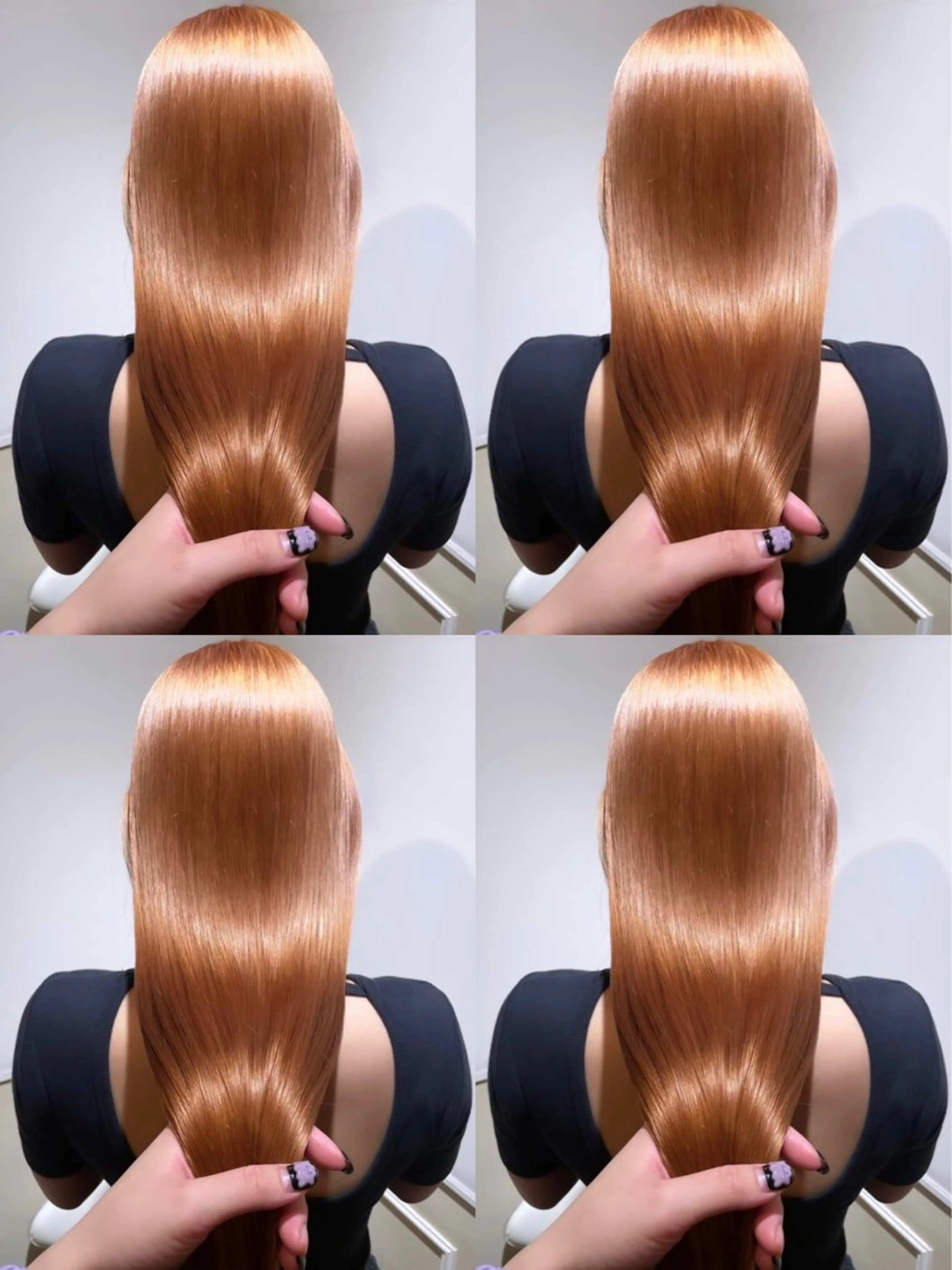 ロング カラー ヘアカラー トリートメント 🦋REISA🦋 エクステ×ハイトーンのヘアスタイル