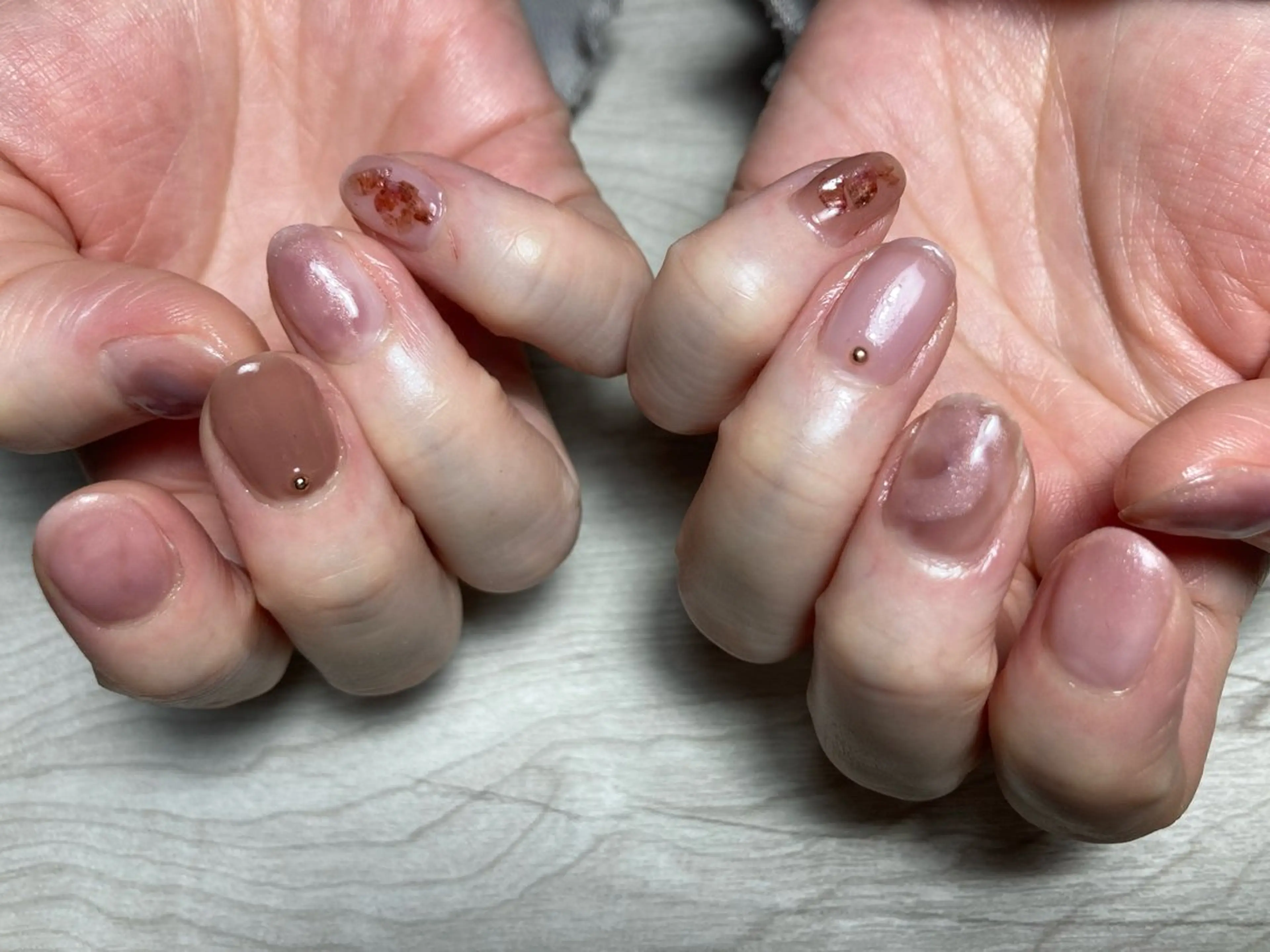 ネイル ニュアンスネイル ピンク 北野 優理のネイルデザイン