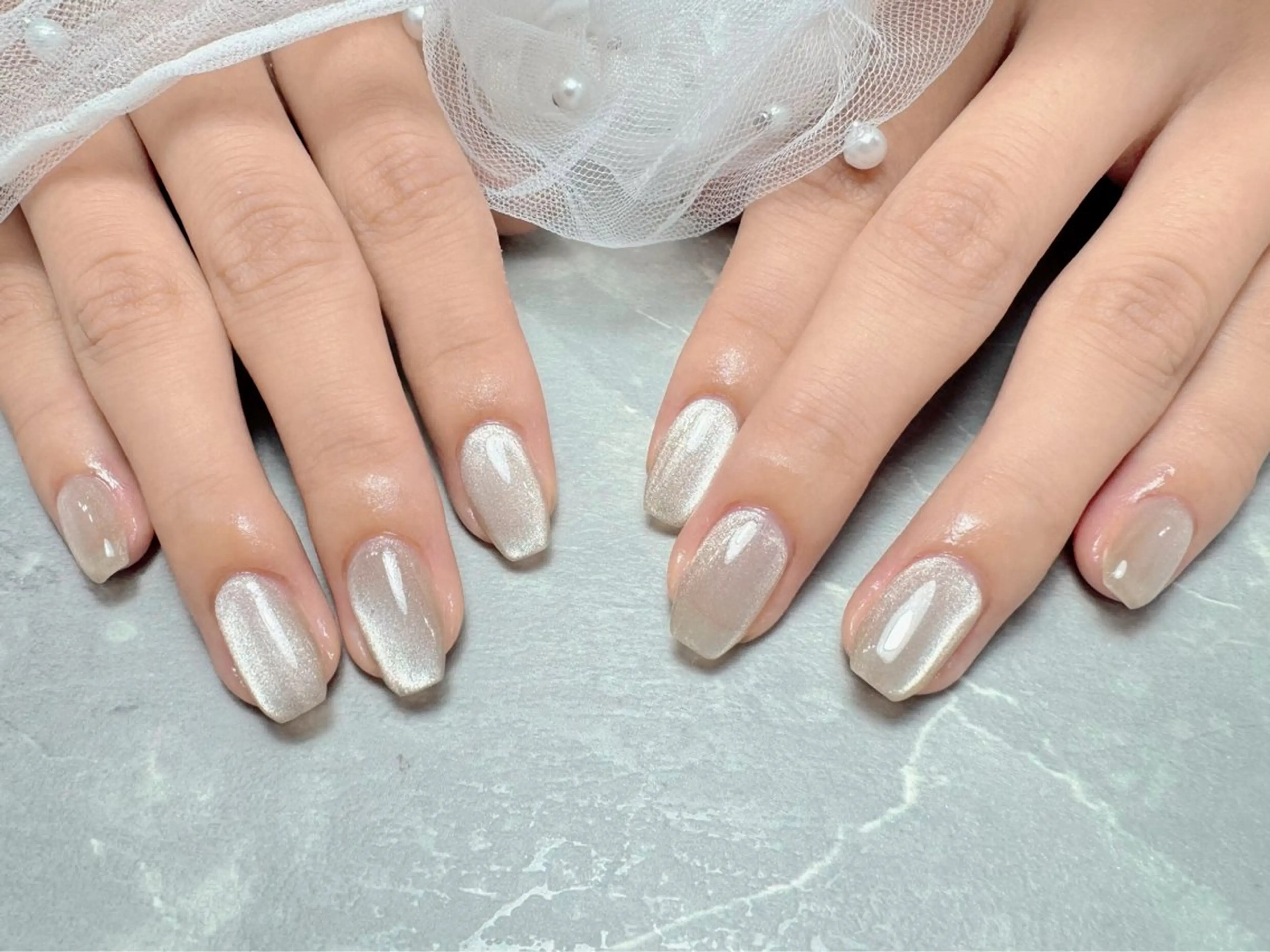 ネイル ハンドネイル マジック ミラーのネイルデザイン