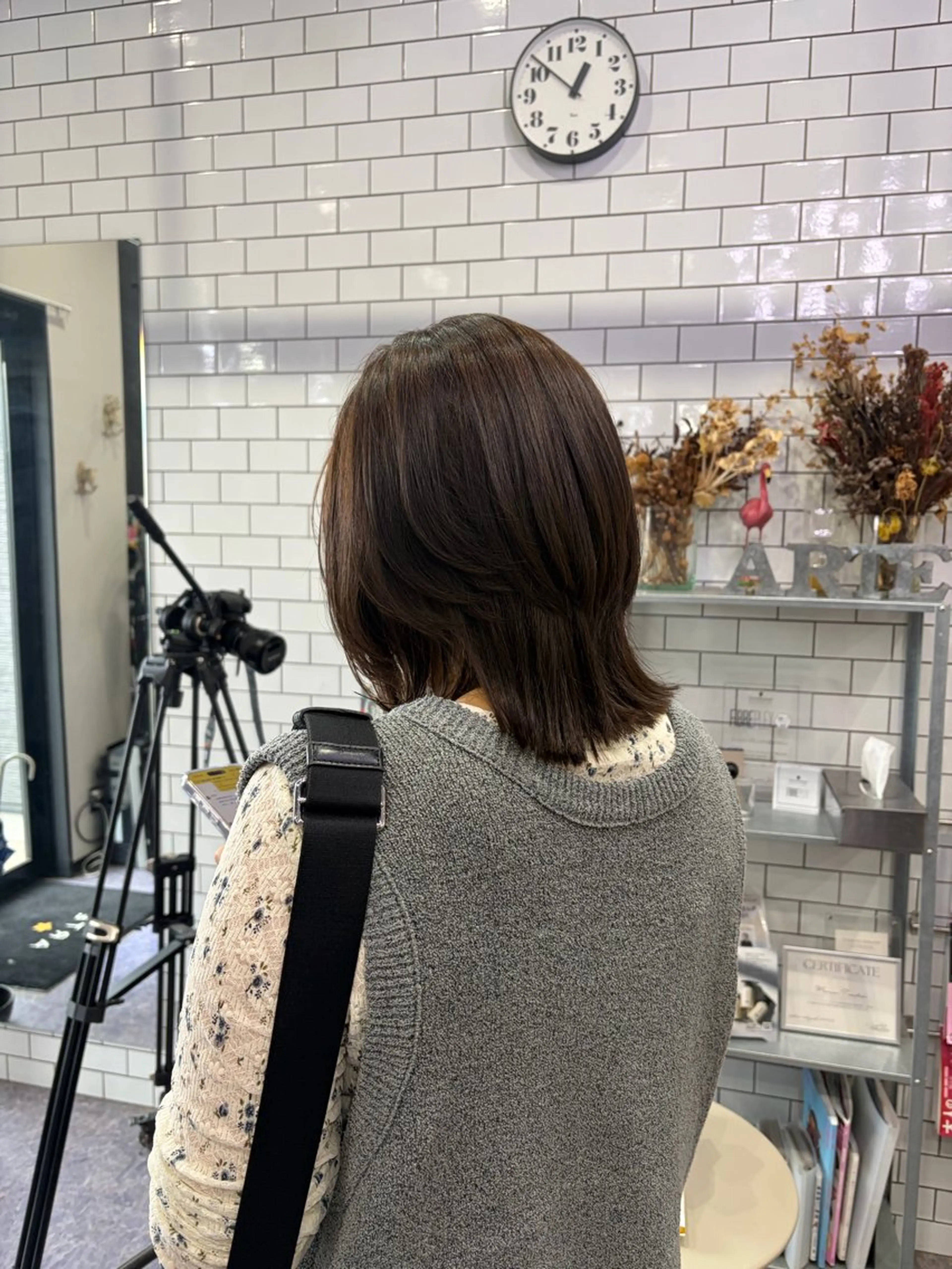 セミロング カラー カット ヘアカラー 友滝 真菜美のヘアスタイル