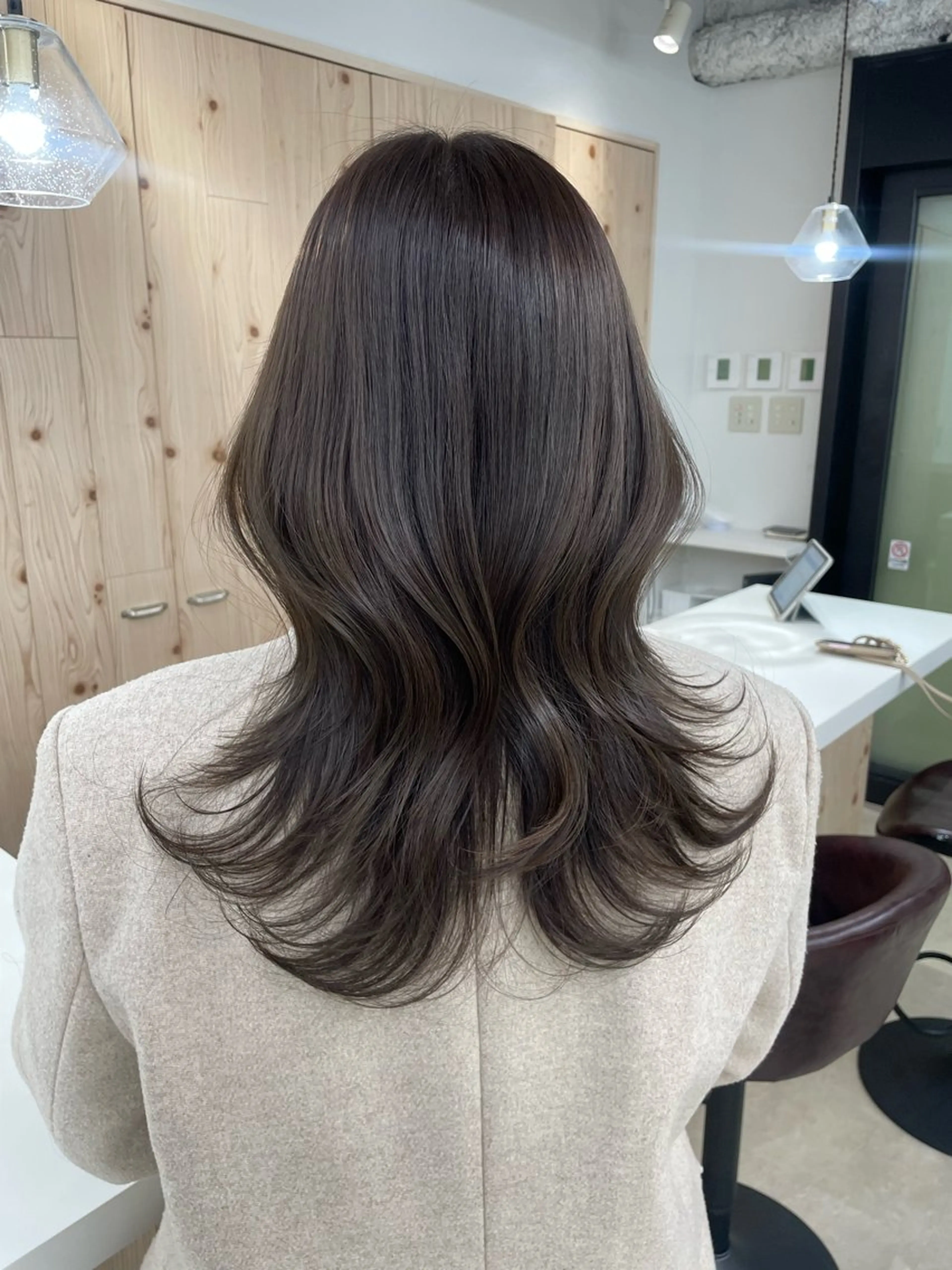 ロング カラー ヘアカラー トリートメント 新宿/韓国ヘア/ 髪質改善ストレートのヘアスタイル