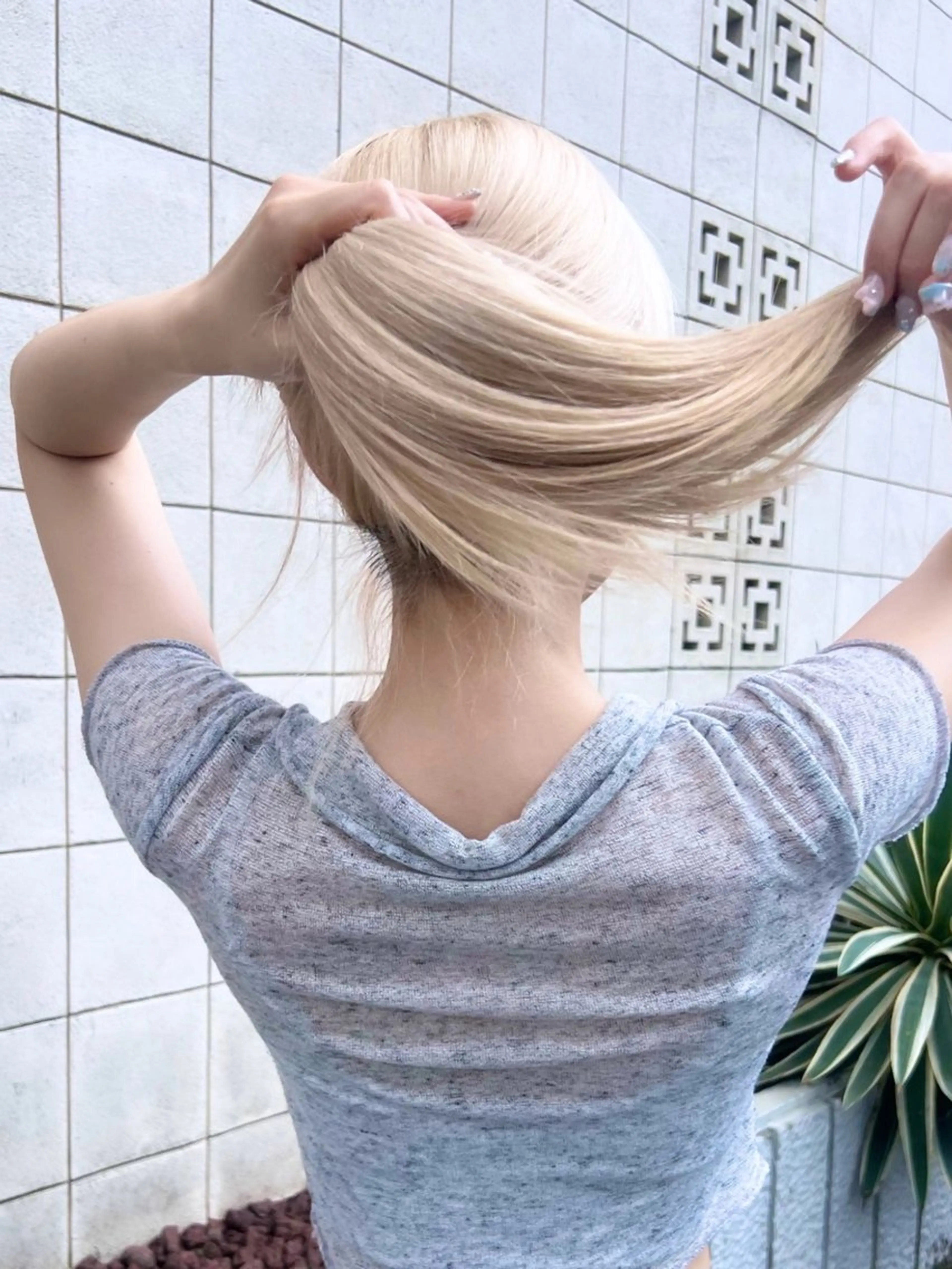 ロング カラー ブリーチ ブロンド ケアブリーチ ヘアカラー トリートメント 渋谷ケアブリーチ Suuのヘアスタイル