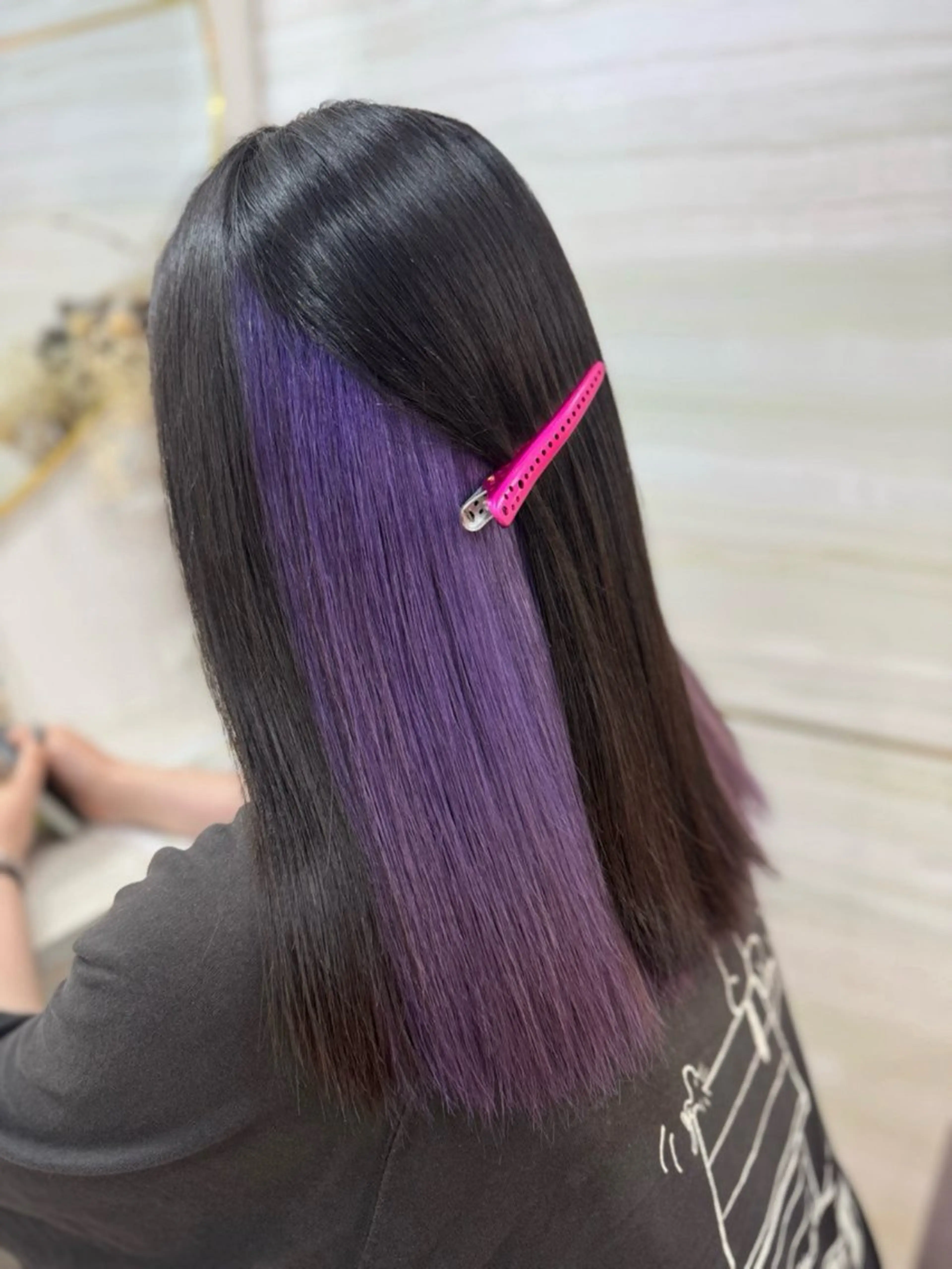 セミロング カラー ヘアアレンジ 🫧みひろ🫧カット カラーモデル募集のヘアスタイル