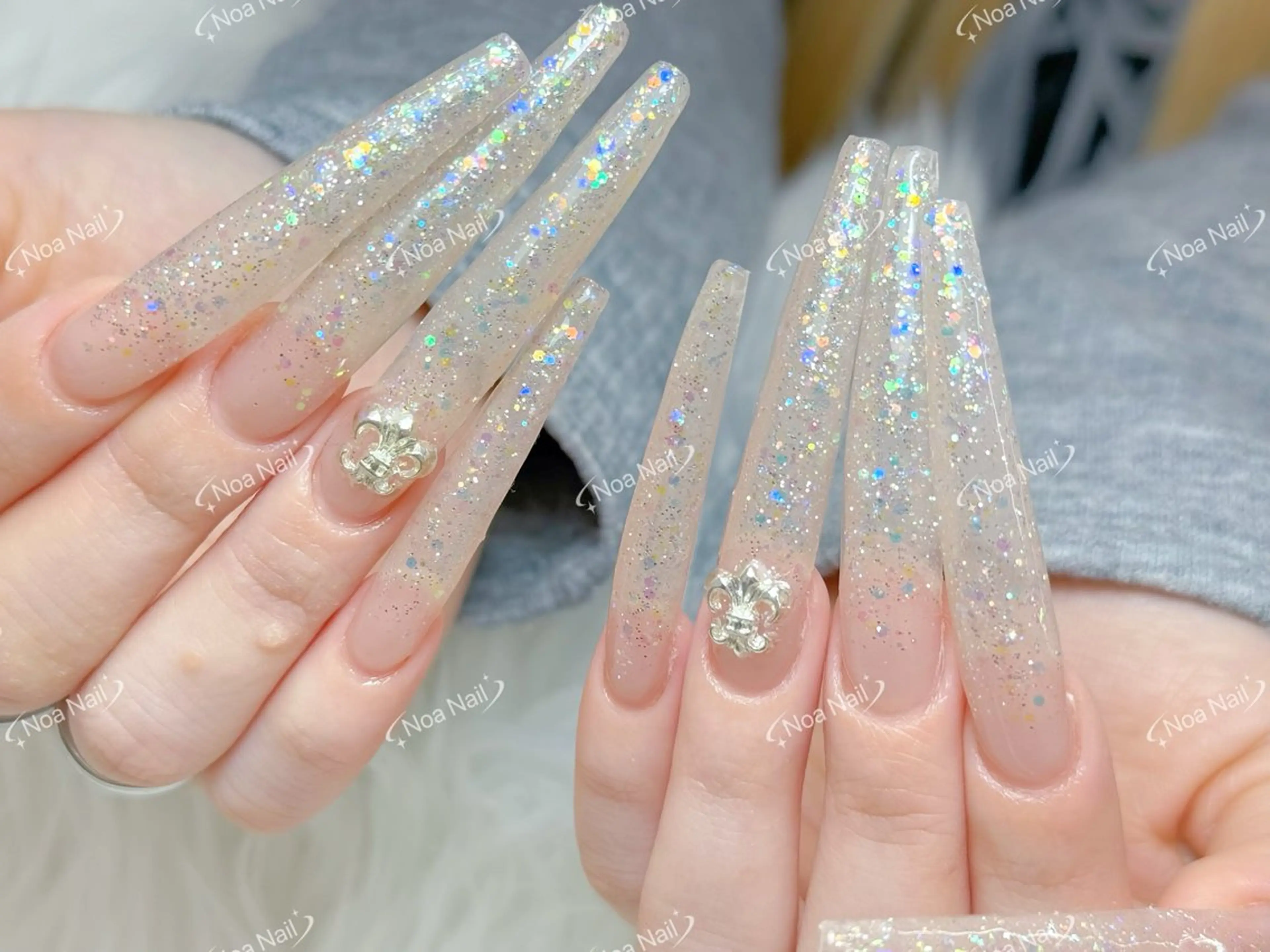 ロング 韓国風ヘア ハンドネイル Noa Nail みつきのネイルデザイン