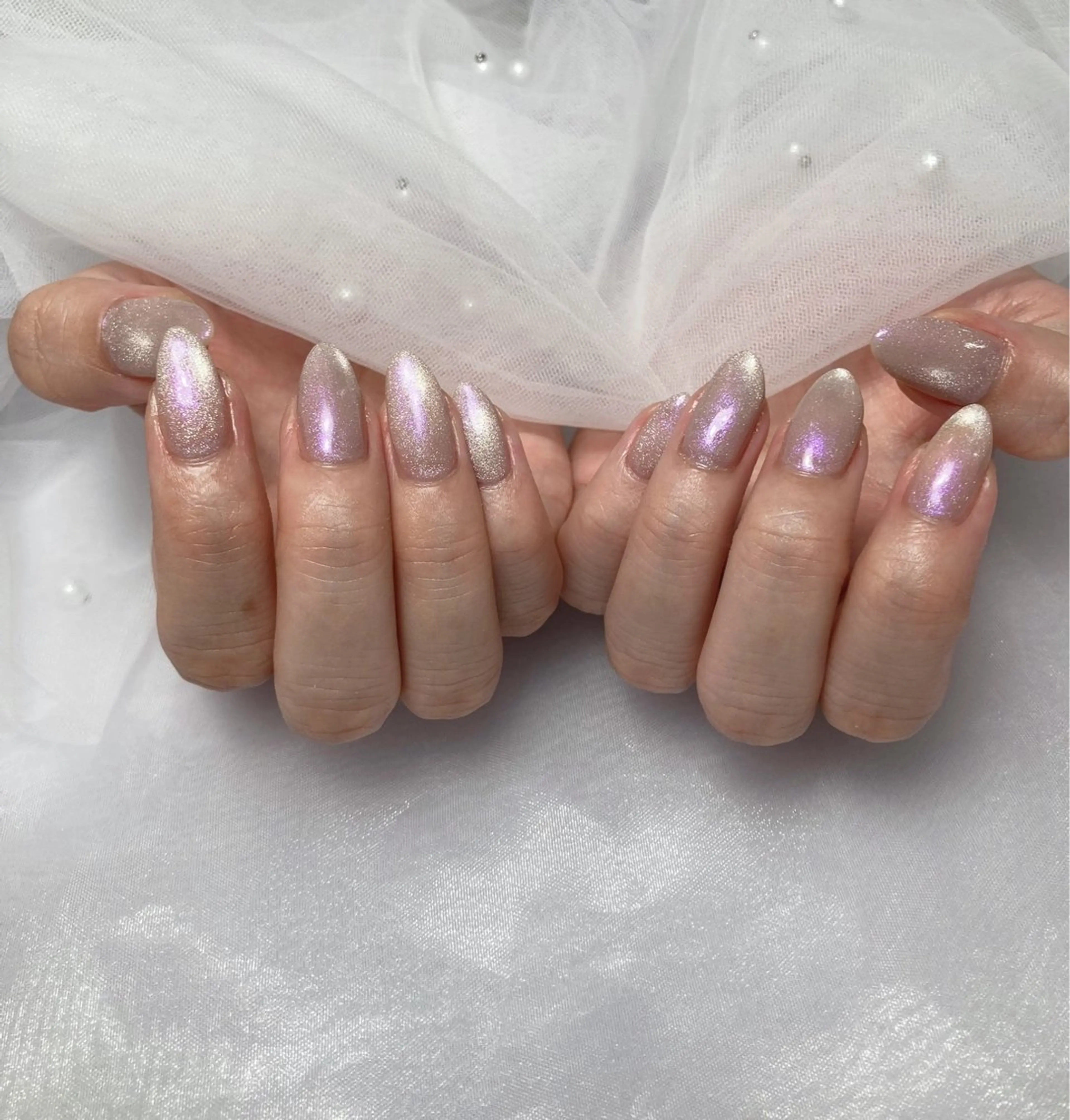 ネイル オーロラネイル マグネットネイル eggplant所属・eggplant レイカのネイルデザイン