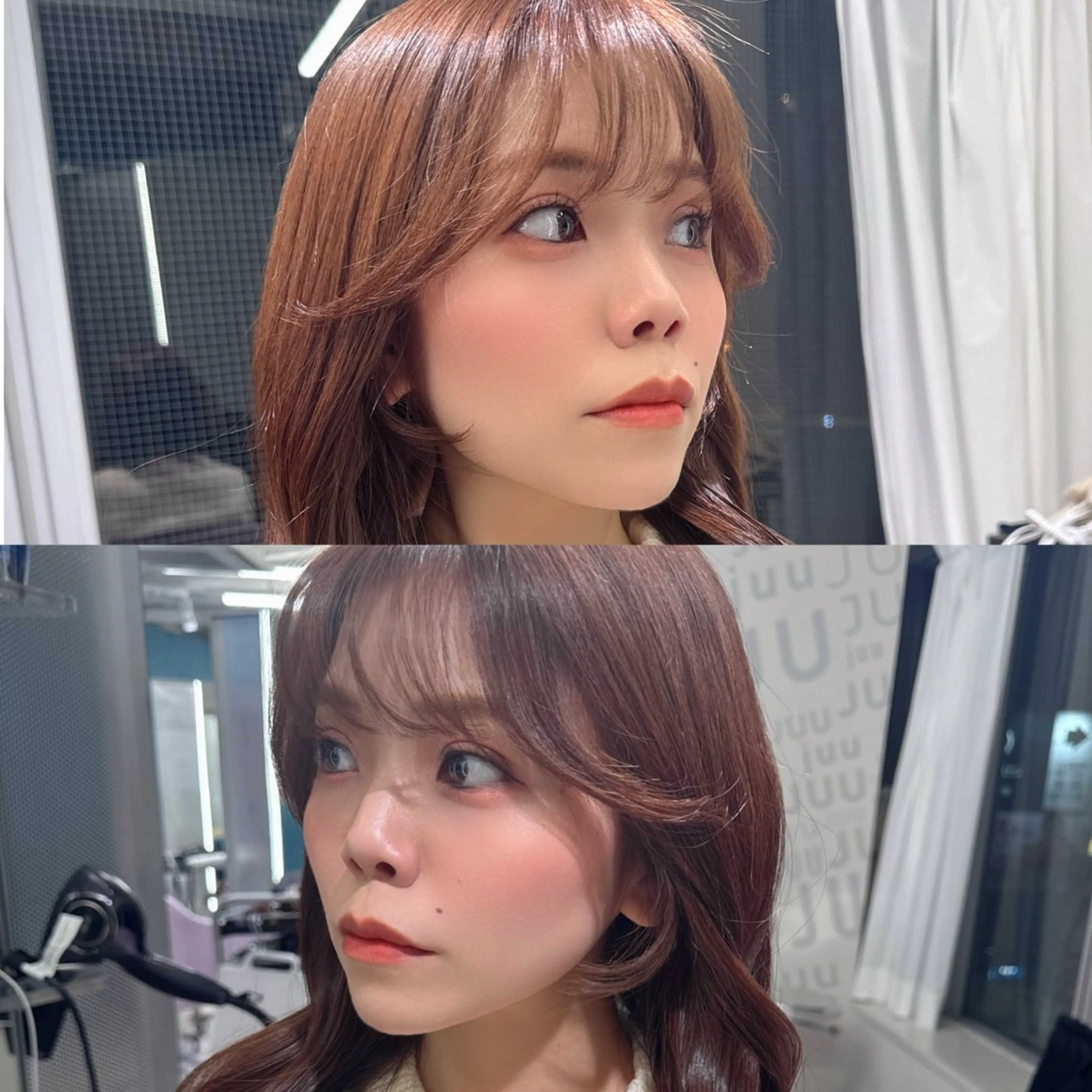 セミロング 顔周りカット 森 隆秀/韓国ヘアのヘアスタイル