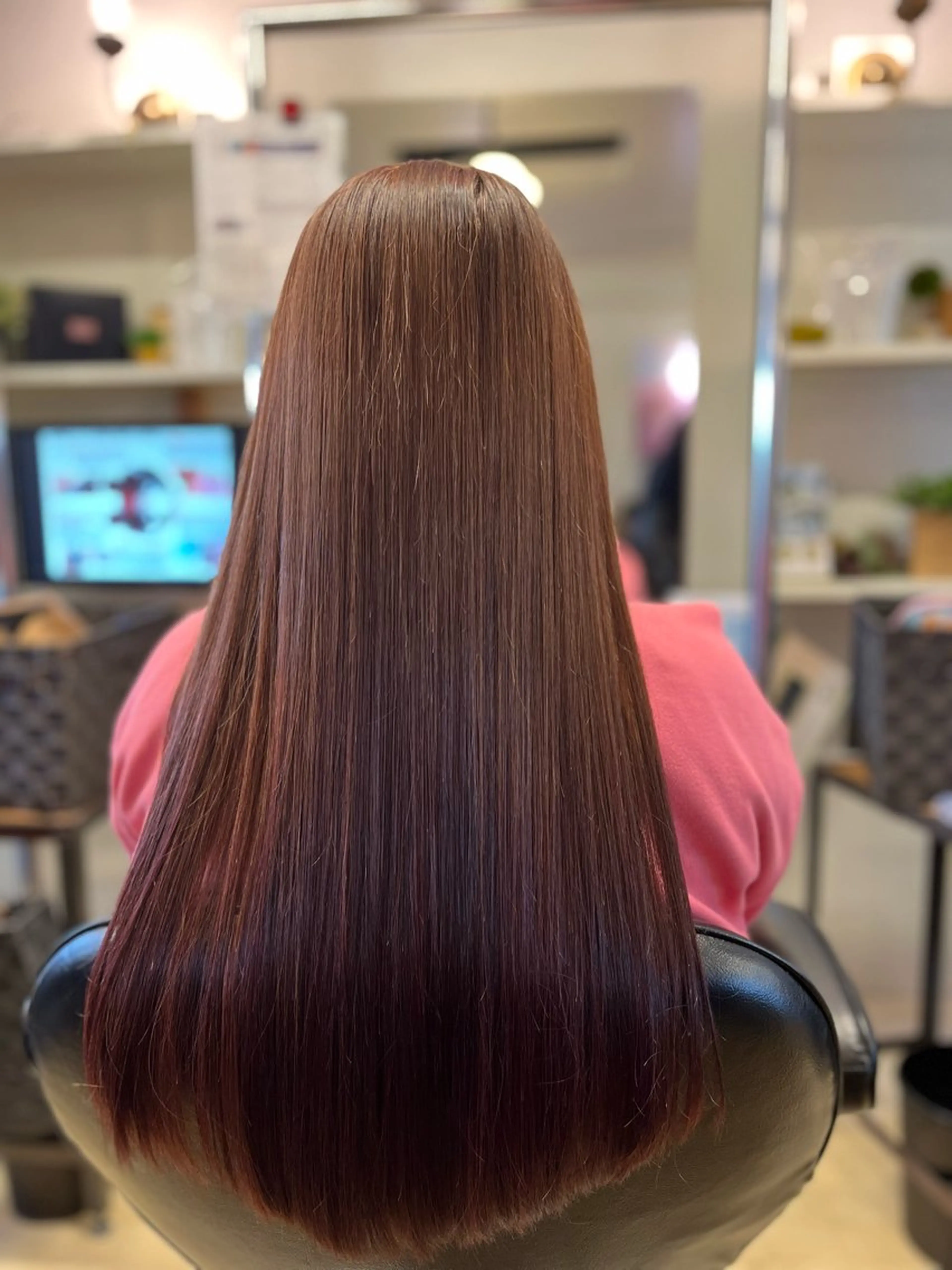 ロング ヘアカラー トリートメント 矢崎 身江子のヘアスタイル