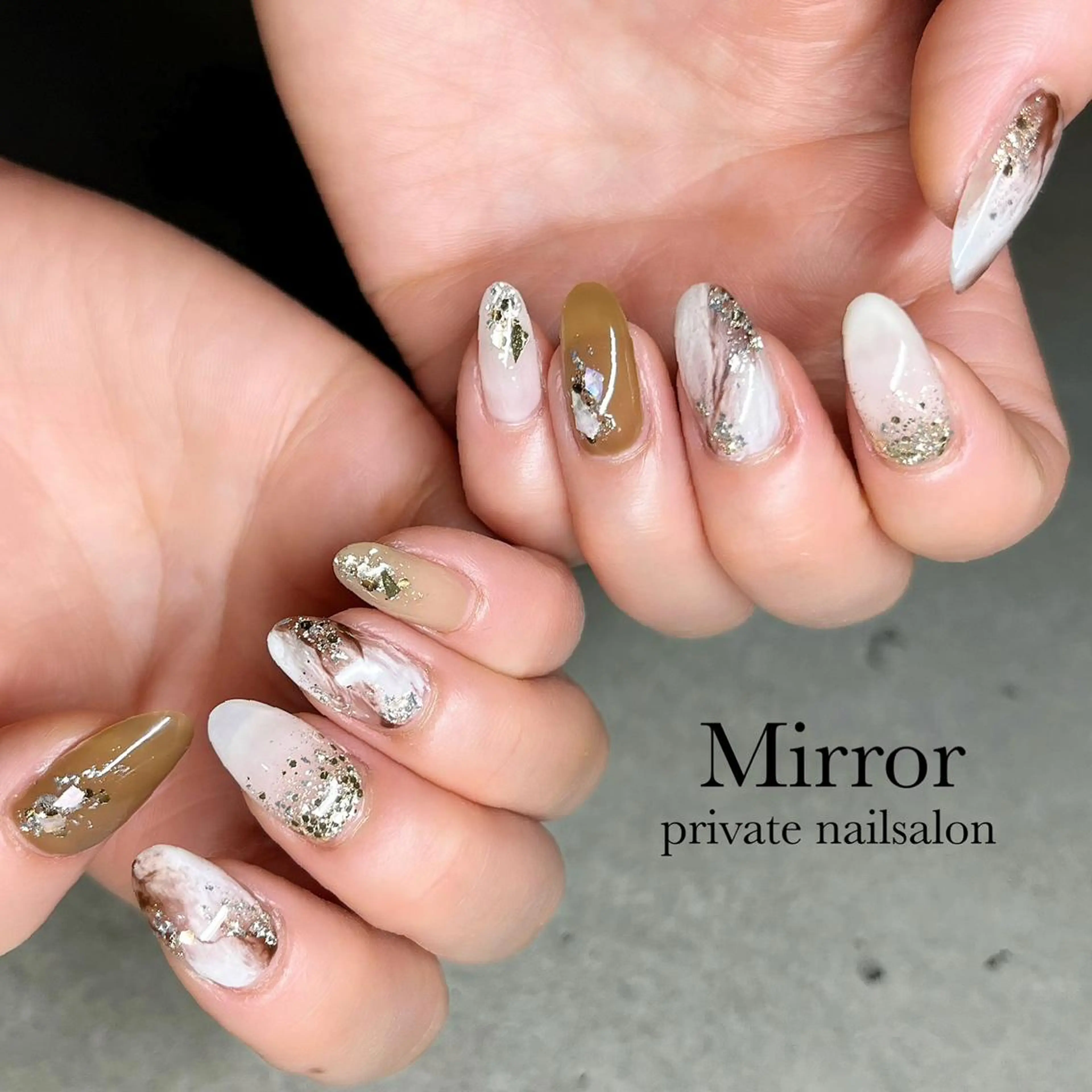 ネイル ニュアンスネイル ハンドネイル nailsalon Mirrorのネイルデザイン