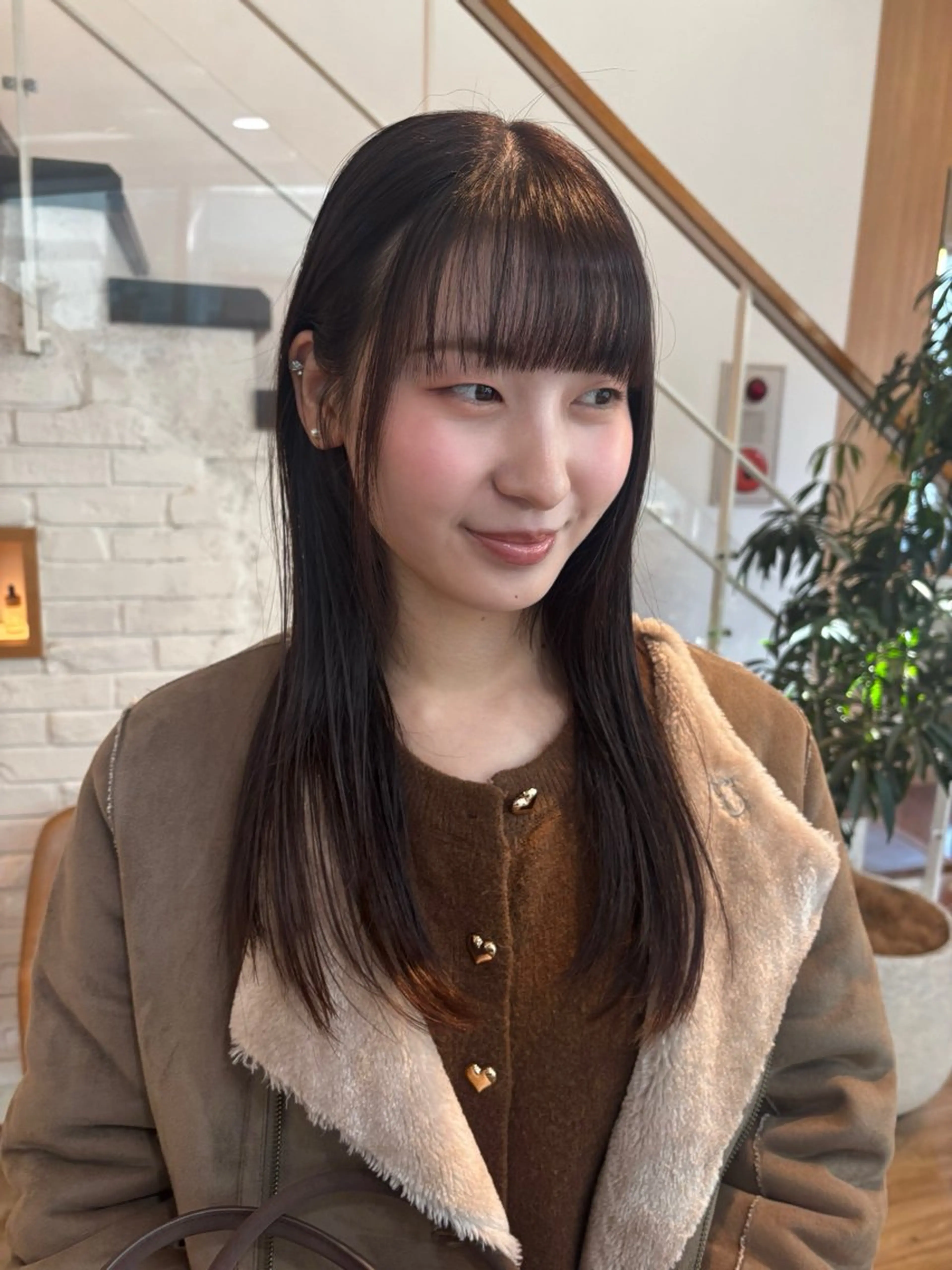 セミロング カラー 池田理紗/ bob/メンズカットのヘアスタイル