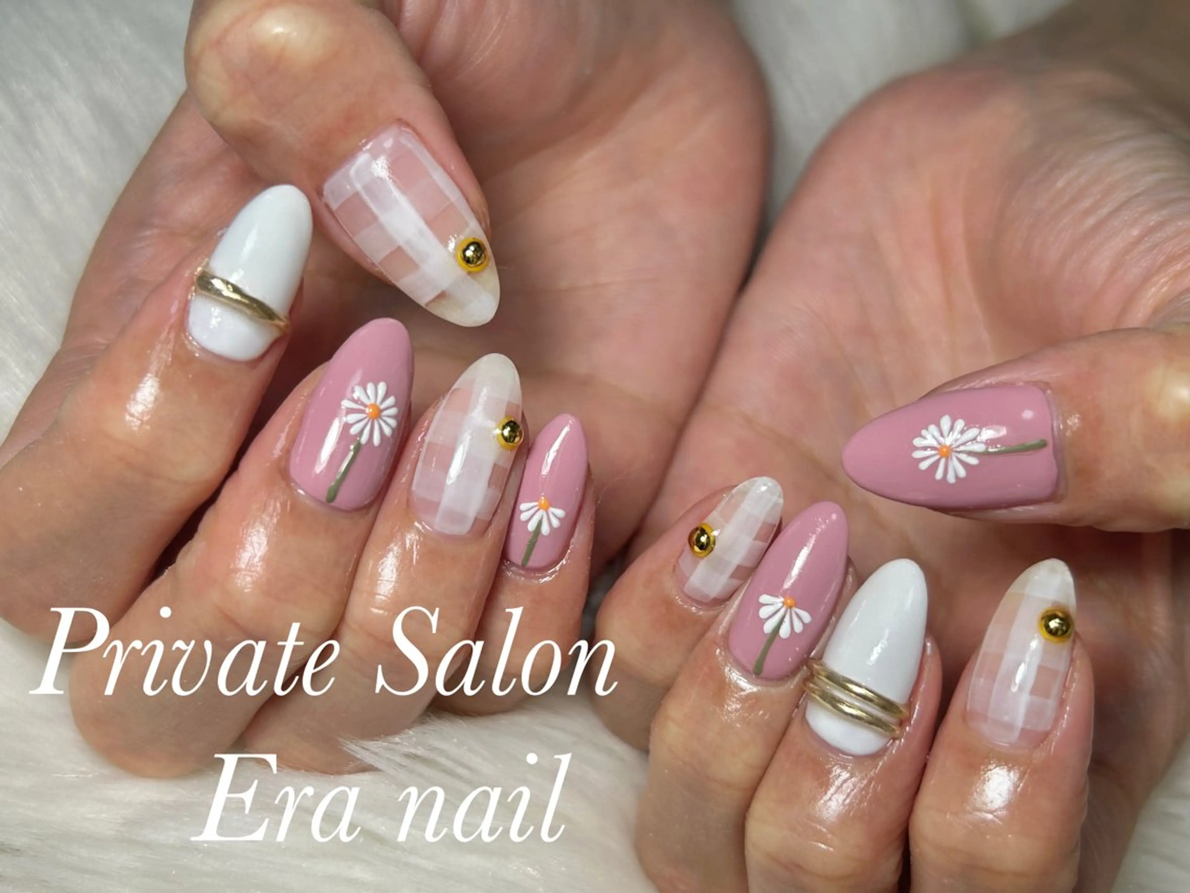 ネイル 持ち込み 春ネイル ハンドネイル Era nailのネイルデザイン