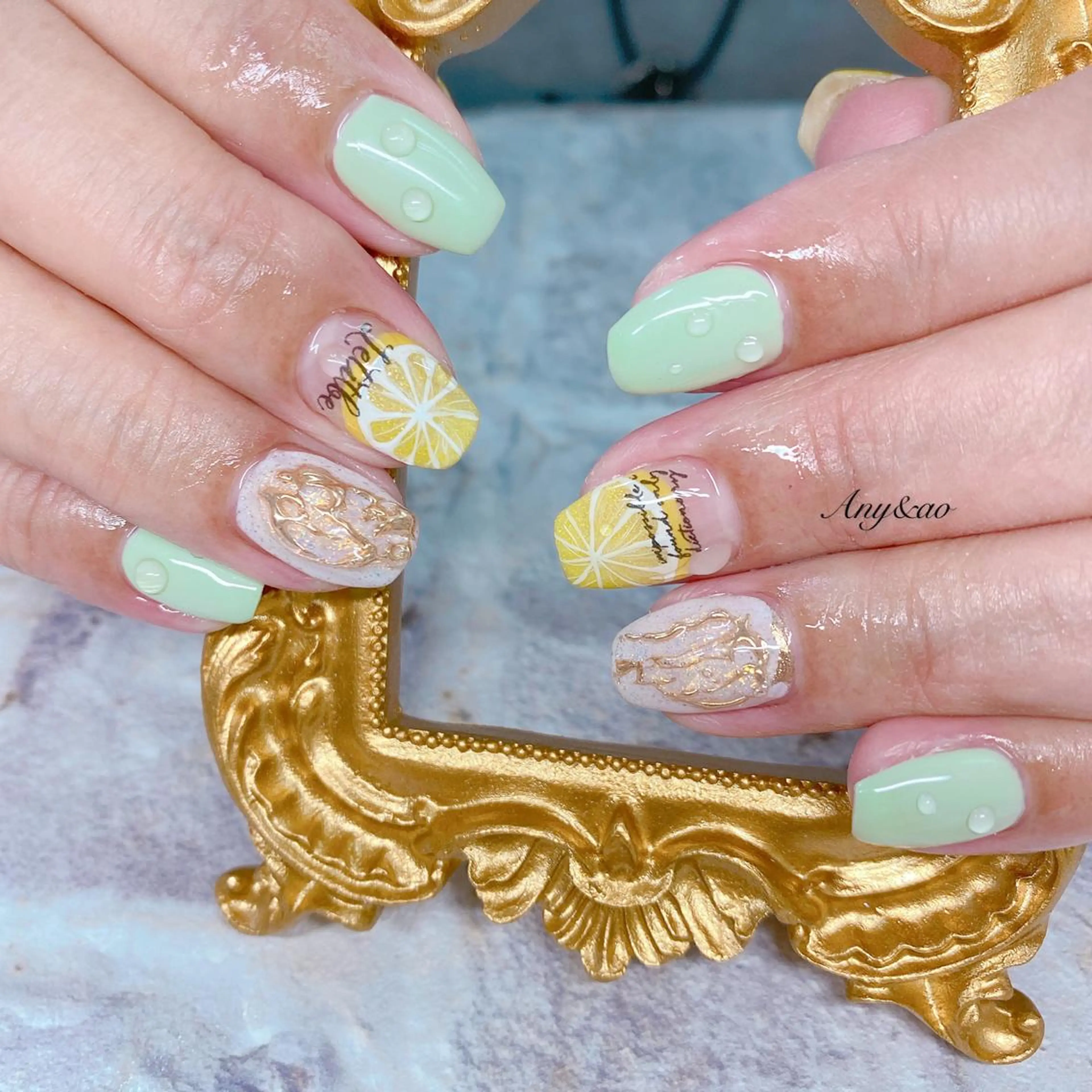 ネイル 夏ネイル ハンドネイル Any&co 【エニコ】のマツエク・マツパデザイン