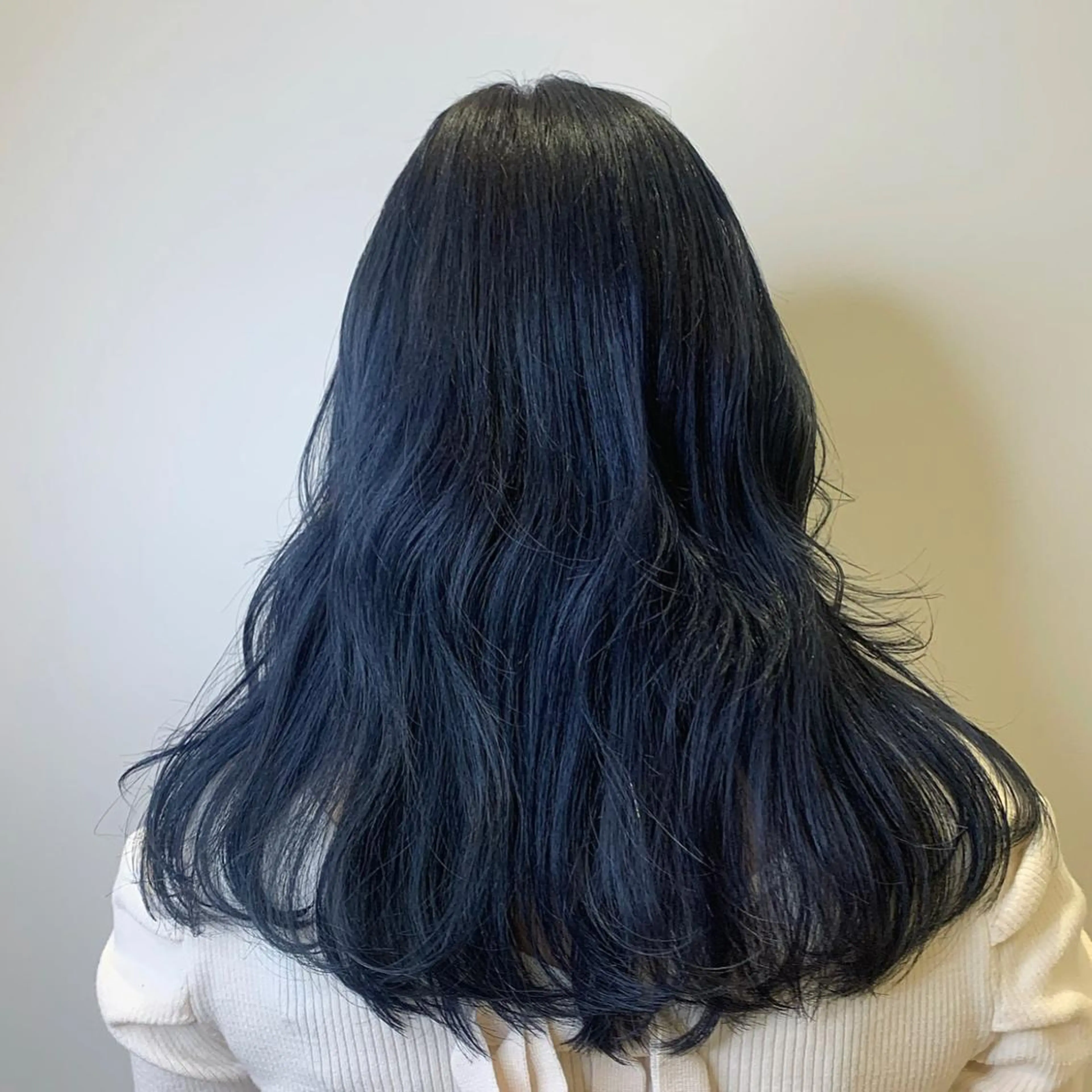 ロング カラー ネイビーカラー パープルカラー レイヤーカット オルチャンヘア カット ヘアカラー トリートメント 和歌山韓国ヘア🌙 MOEのヘアスタイル