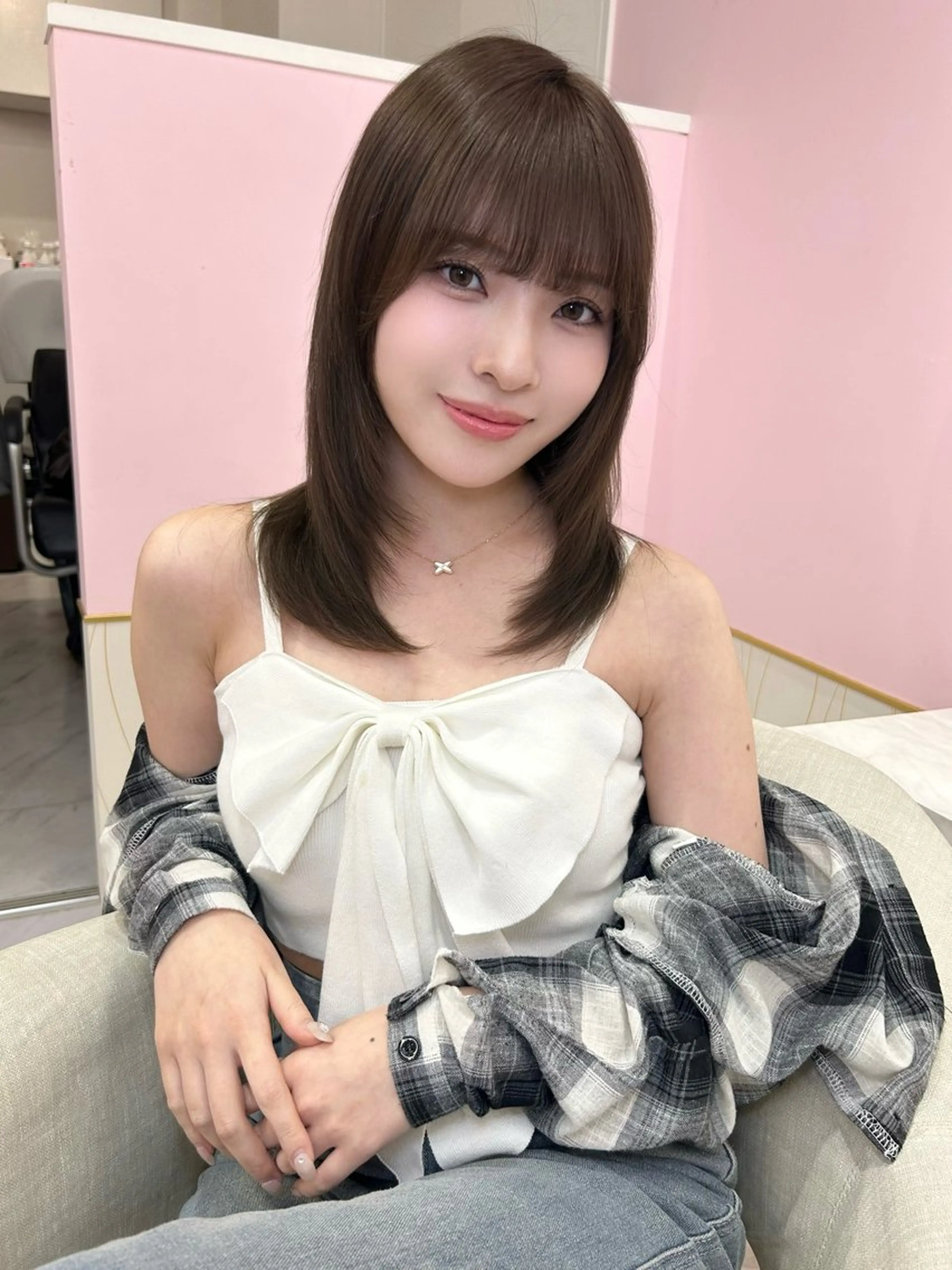 ミディアム 韓国風ヘア レイヤーカット カット ヘアカラー トリートメント ✨カラー指名 No.1✨keitaのヘアスタイル
