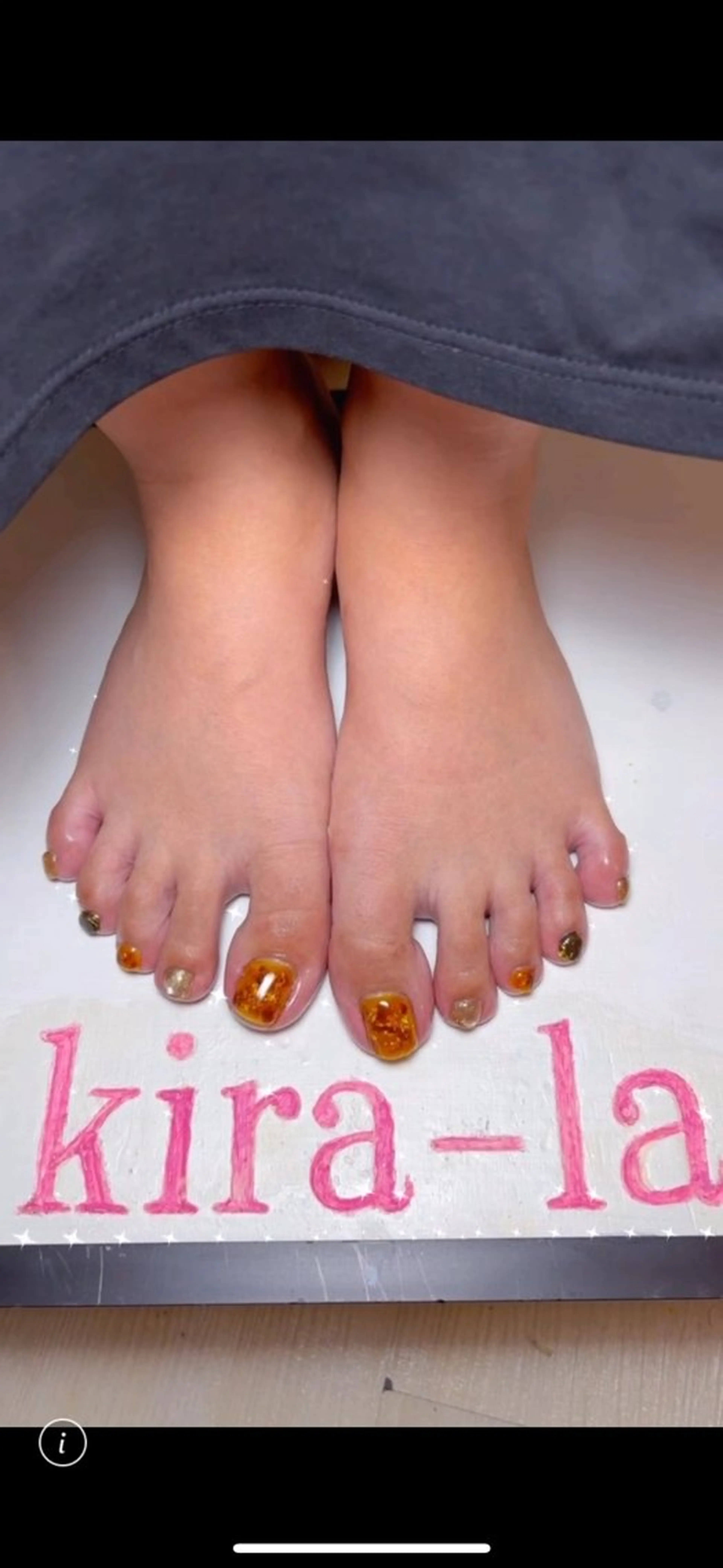 ネイル べっ甲ネイル フットネイル kira-la キララ･:*..のネイルデザイン