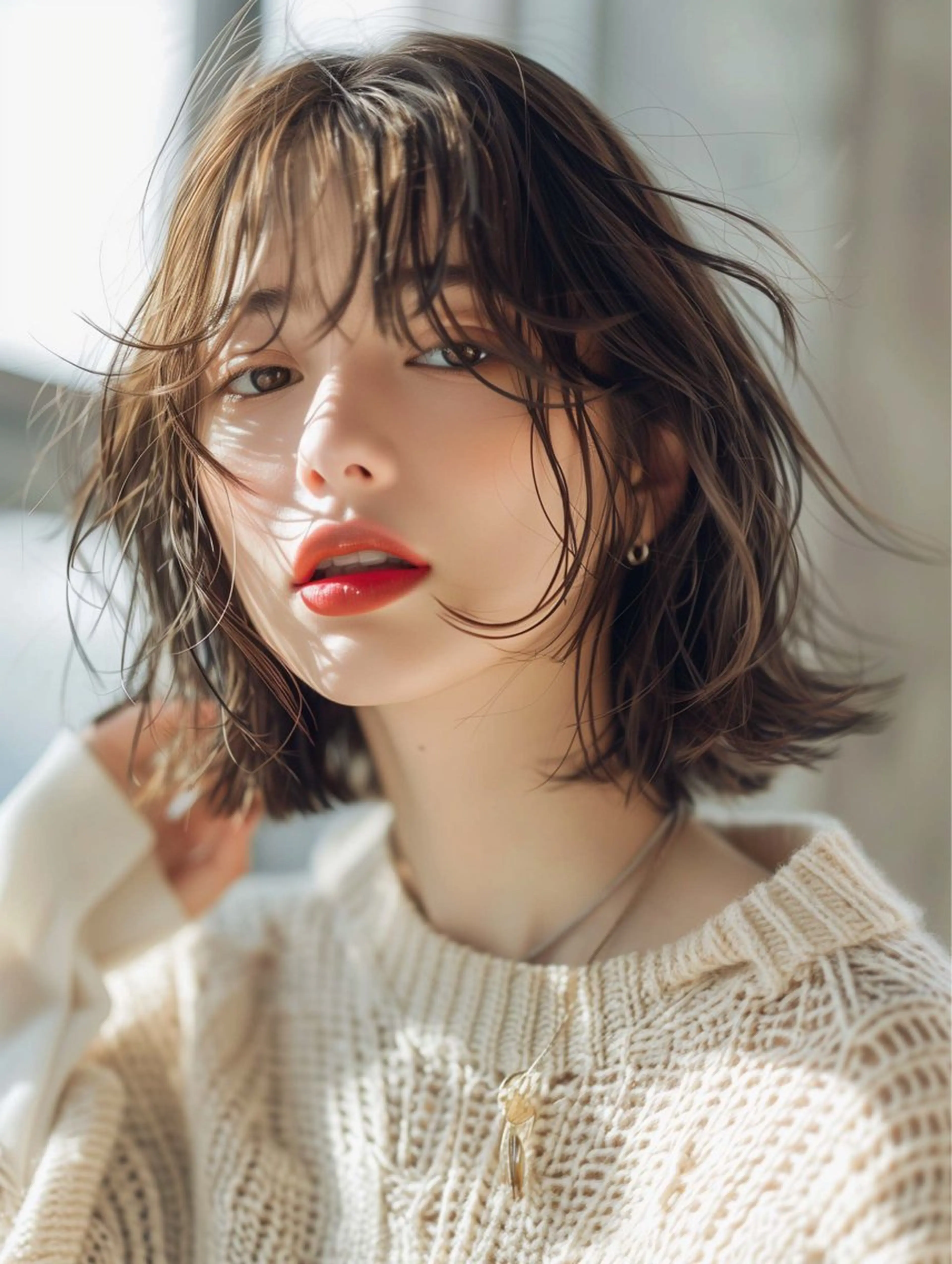 ミディアム パーマ ✨シルクストレート✨ 美髪髪質改善Yukiのヘアスタイル