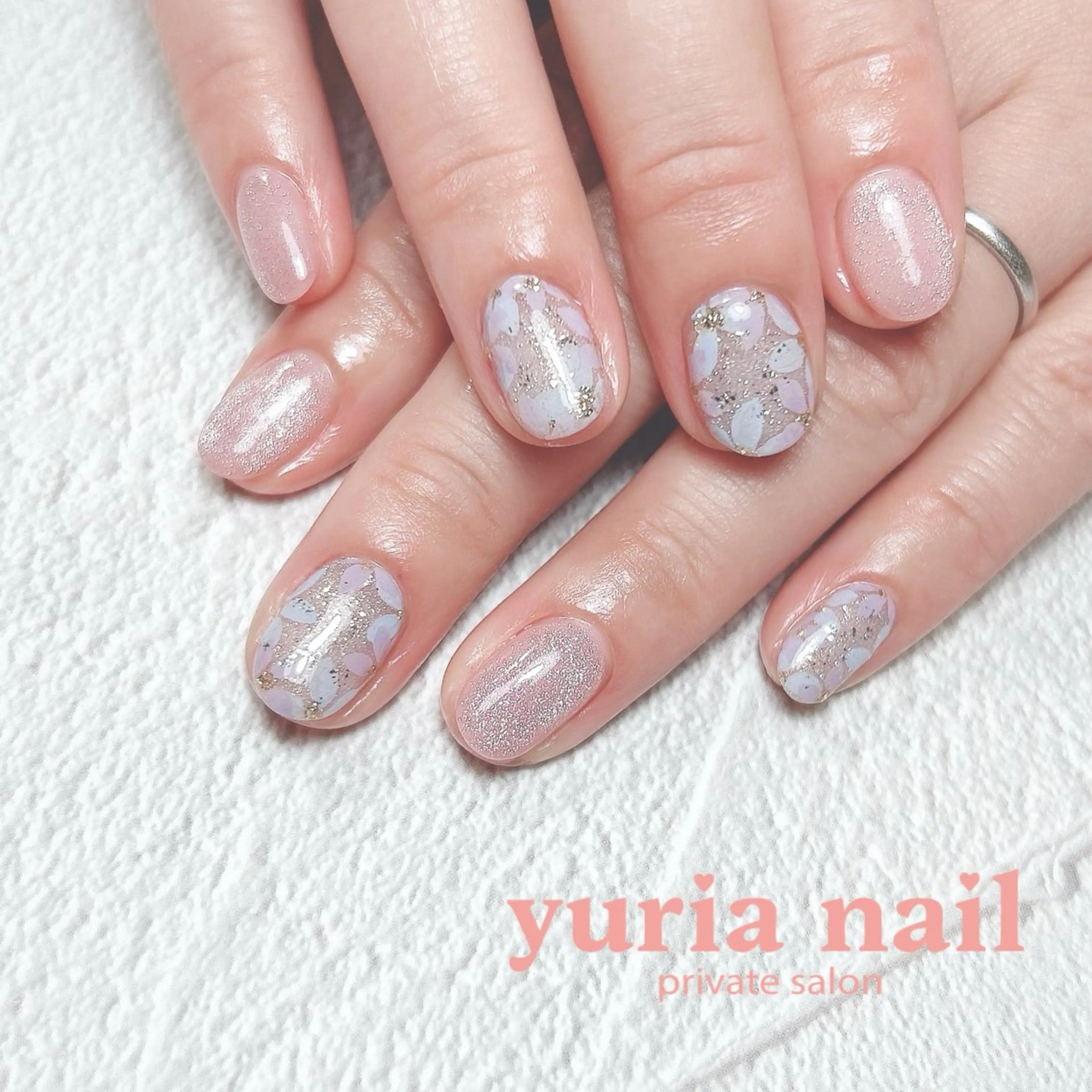 ネイル ジェルネイル キラキラネイル マグネットネイル ハンドネイル 小林 ゆりあのネイルデザイン