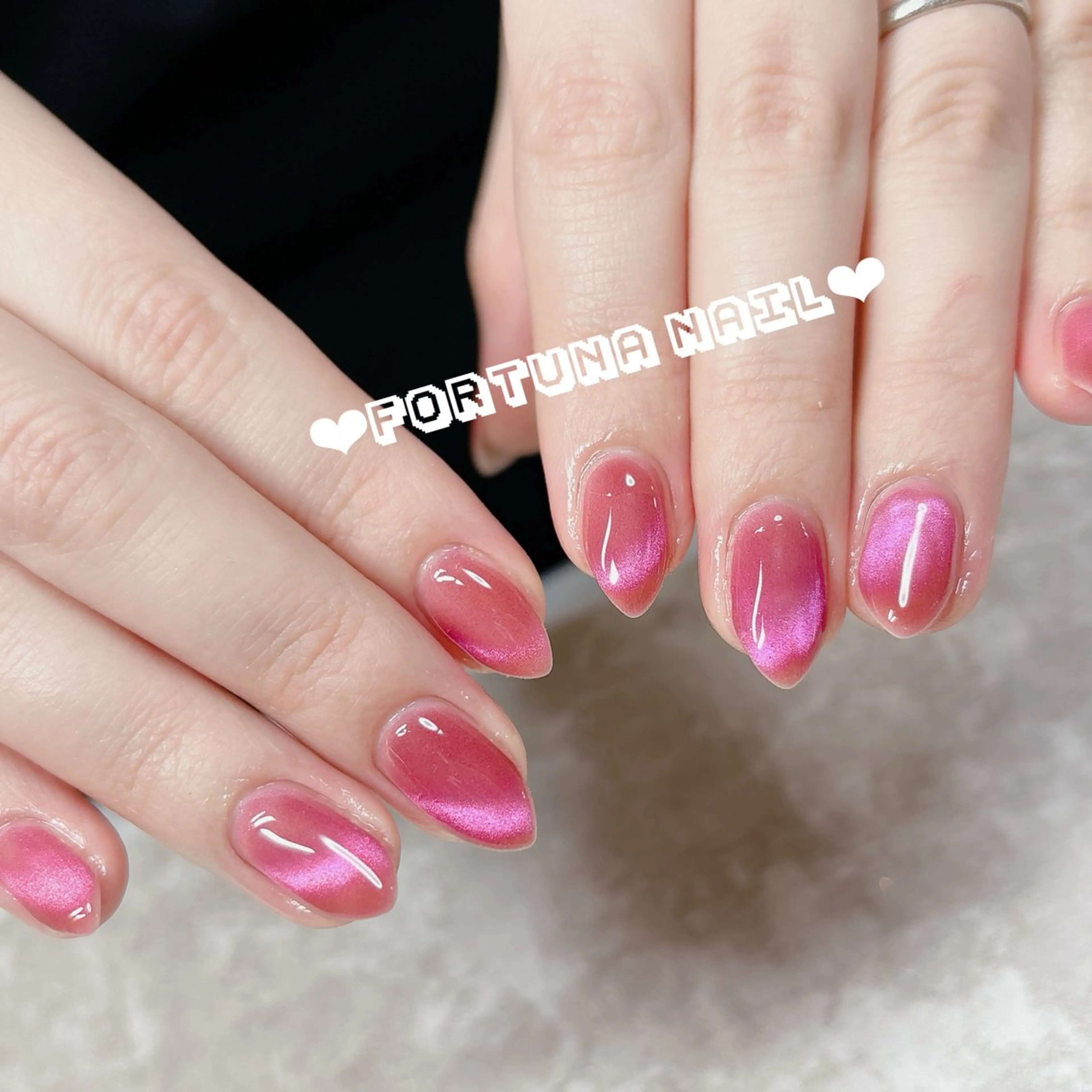 ネイル マグネットネイル ワンホンネイル ハンドネイル ハンドケア Nail •Head スパFortunaのネイルデザイン