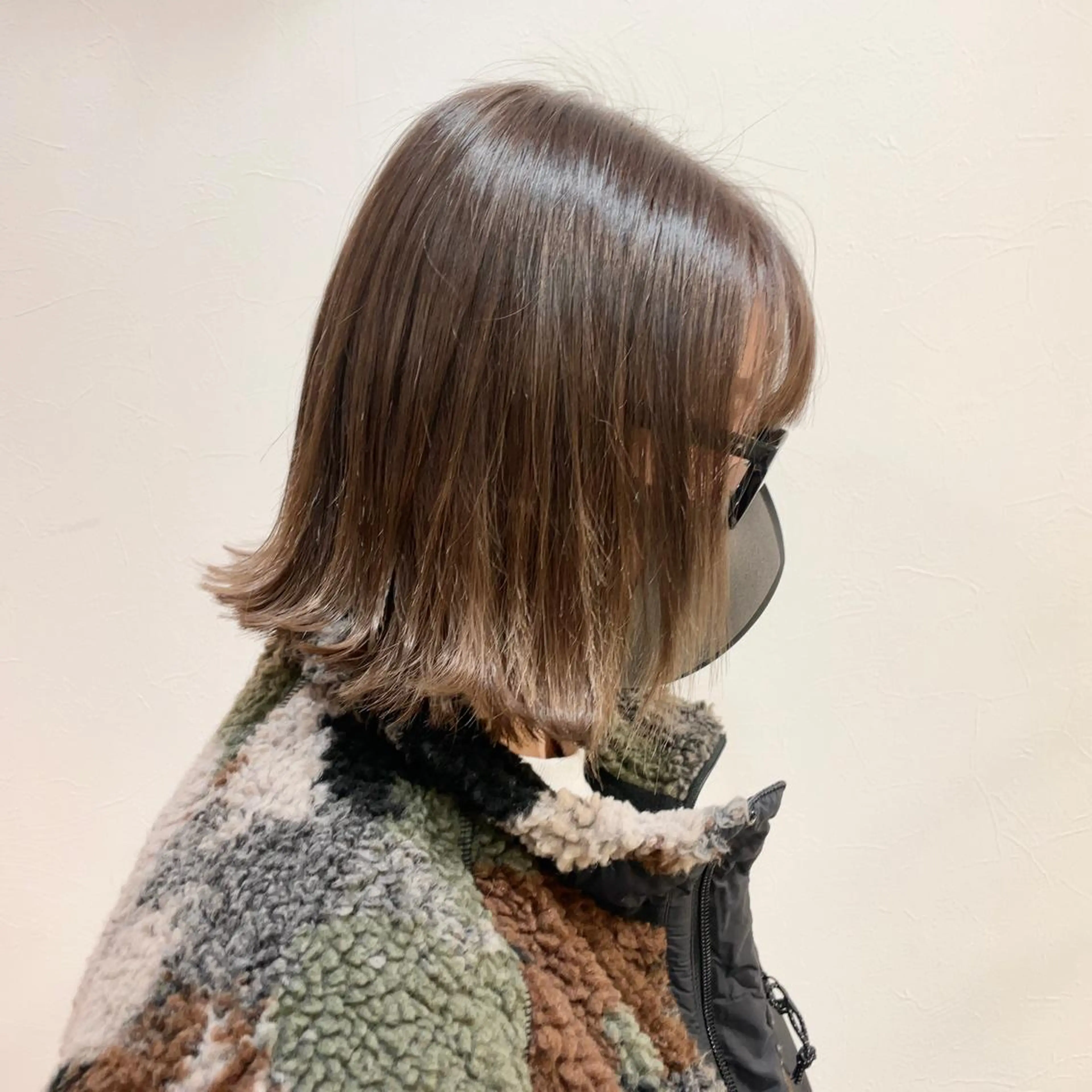 ミディアム カラー ブラウンカラー シアーブラウン 山田 里美のヘアスタイル