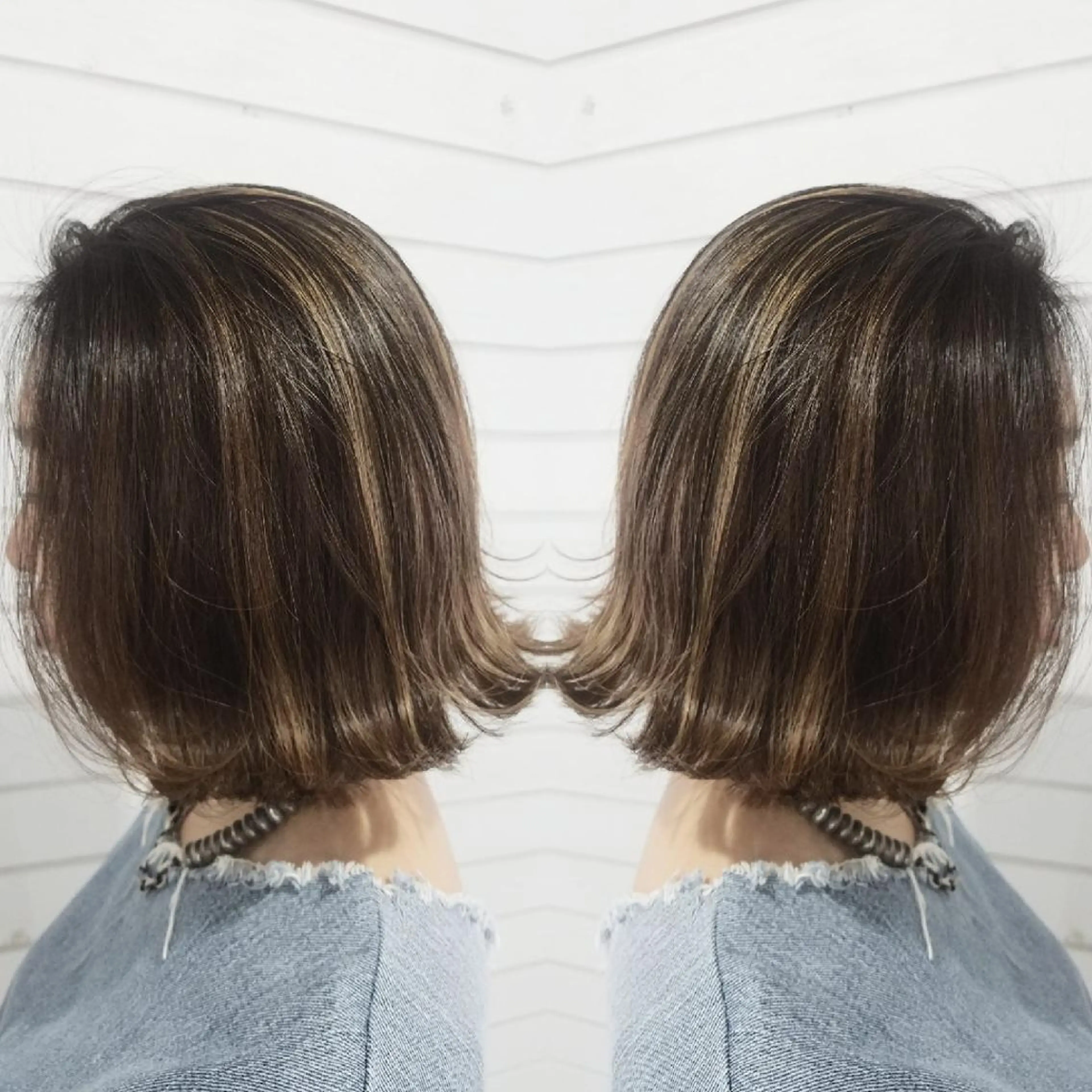 ミディアム カラー 今中 小百合のヘアスタイル