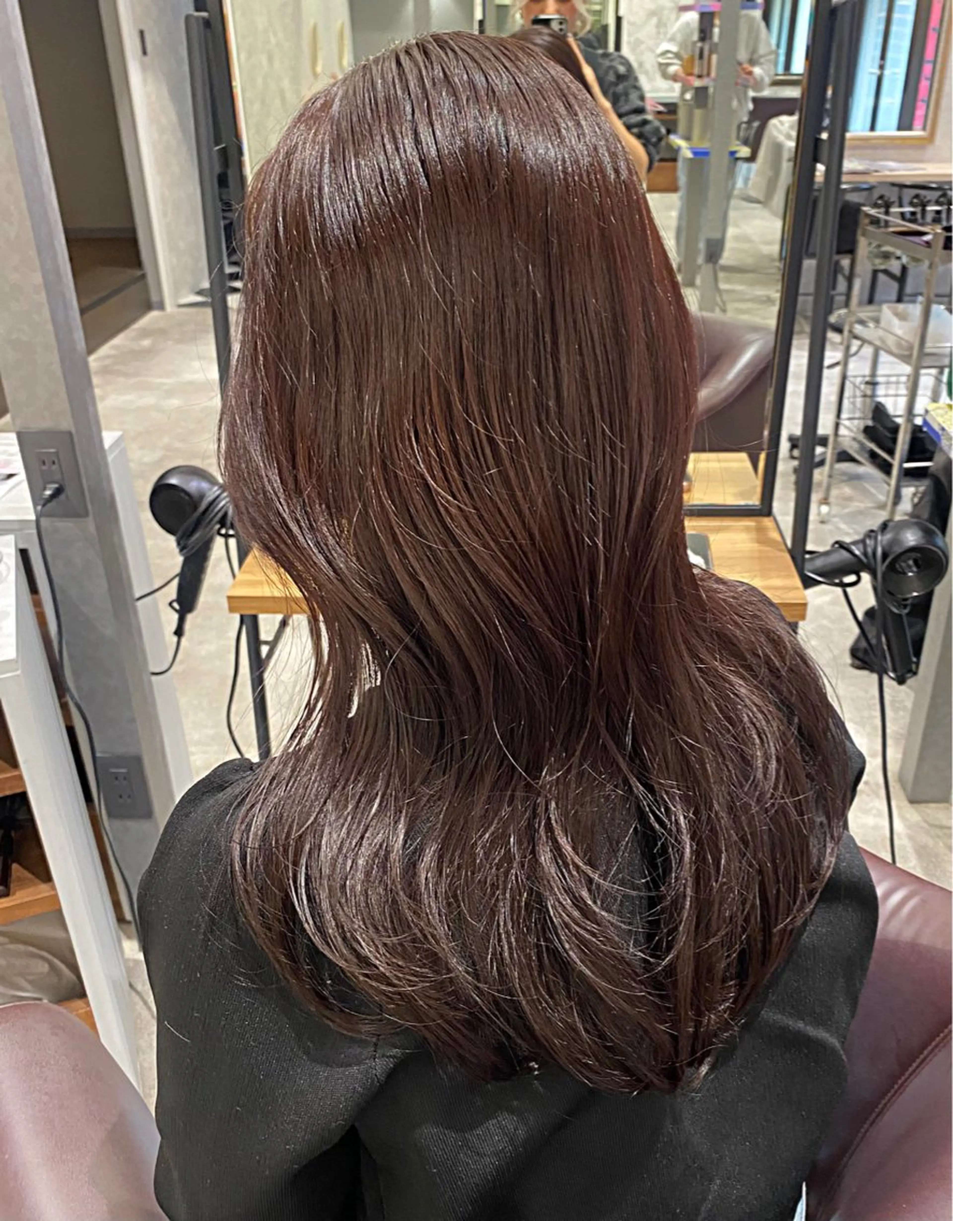 セミロング ヘアカラー ゅぃ /韓国風/顔周りのヘアスタイル