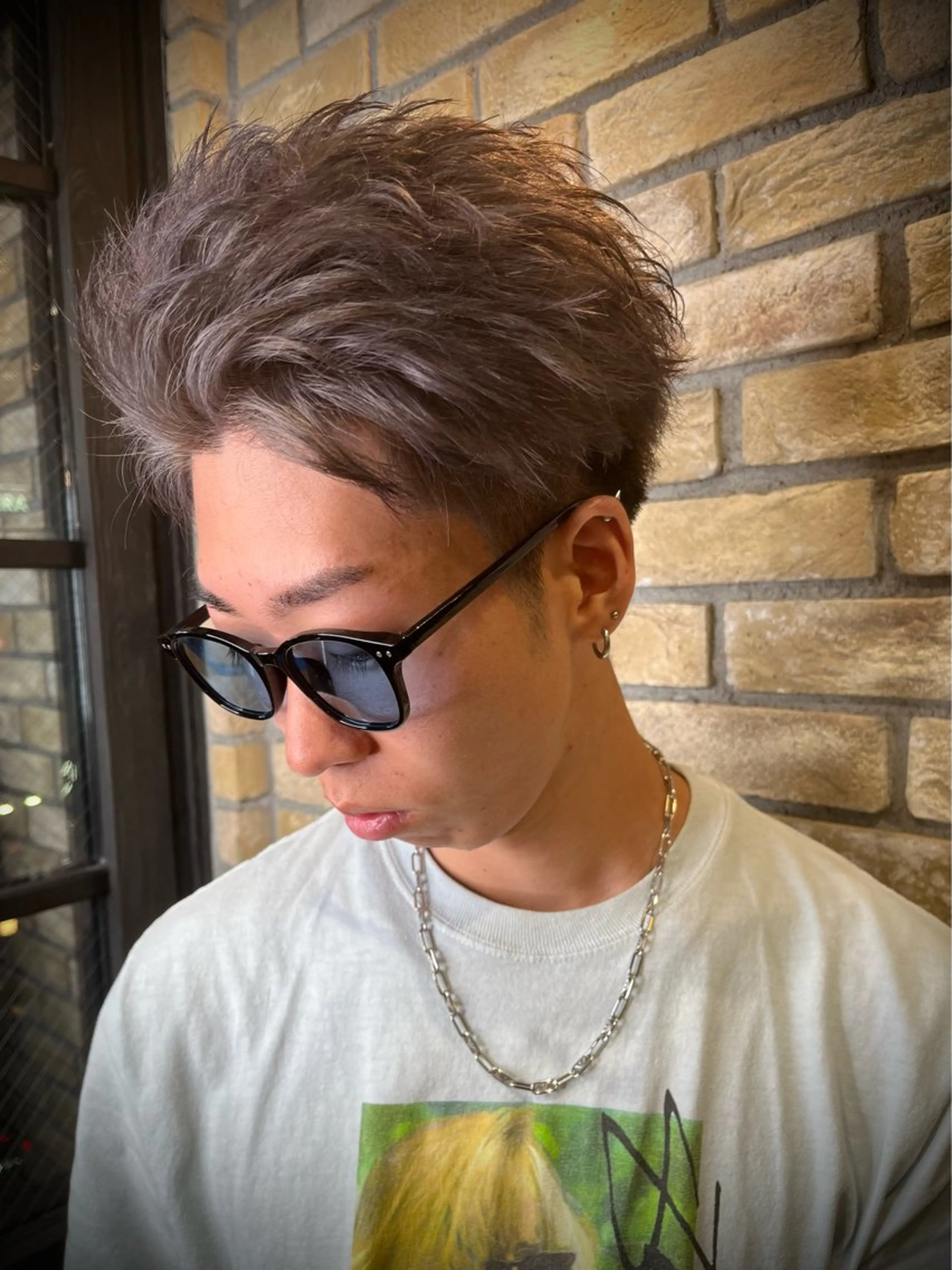 ショート カラー メンズ メンズハイトーン スパイキーショート ハイトーンカラー ショートヘア Monan渋谷 YUUKIのヘアスタイル