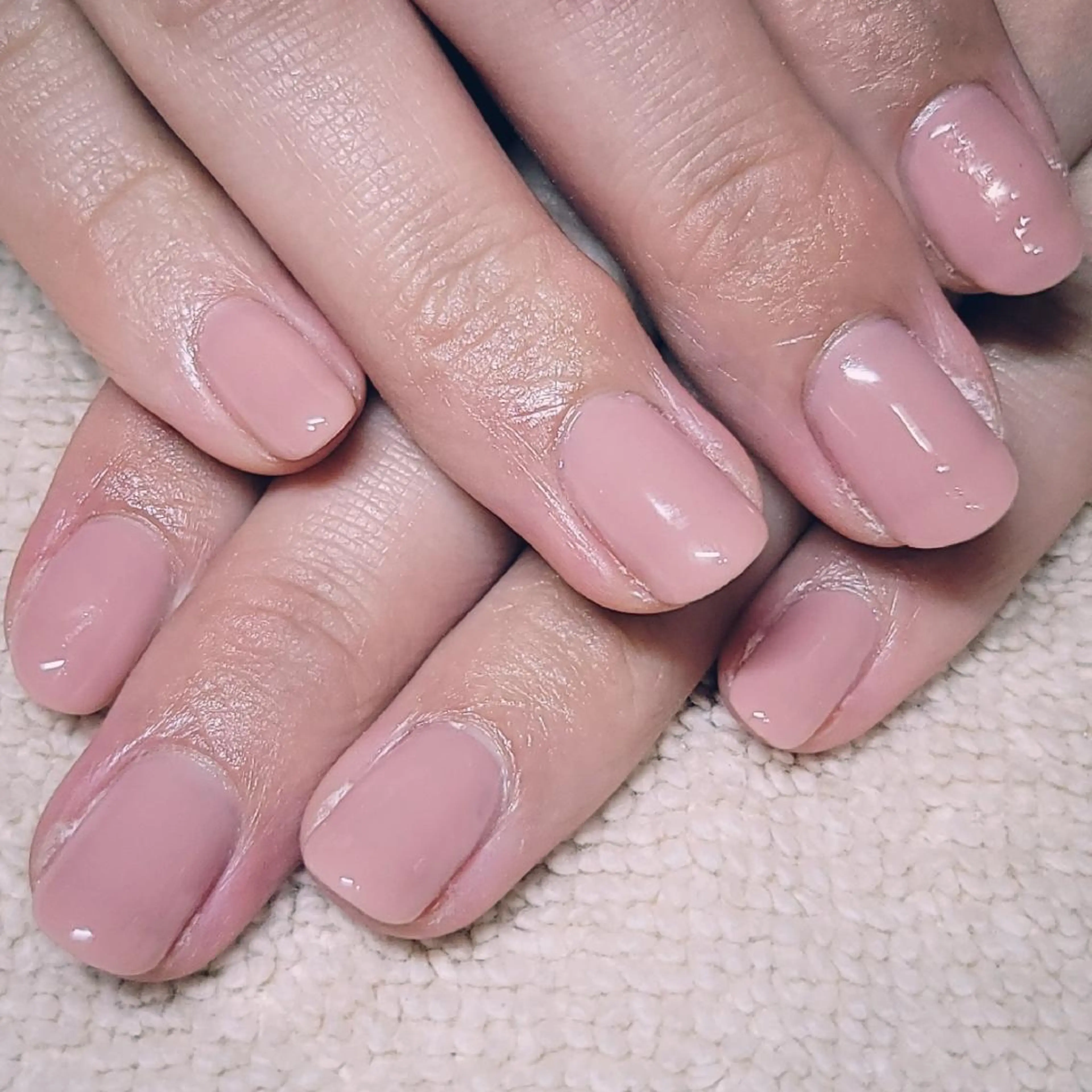 ネイル ワンカラーネイル ピンク ピンクベージュ ハンドネイル よしだ ひろきのネイルデザイン