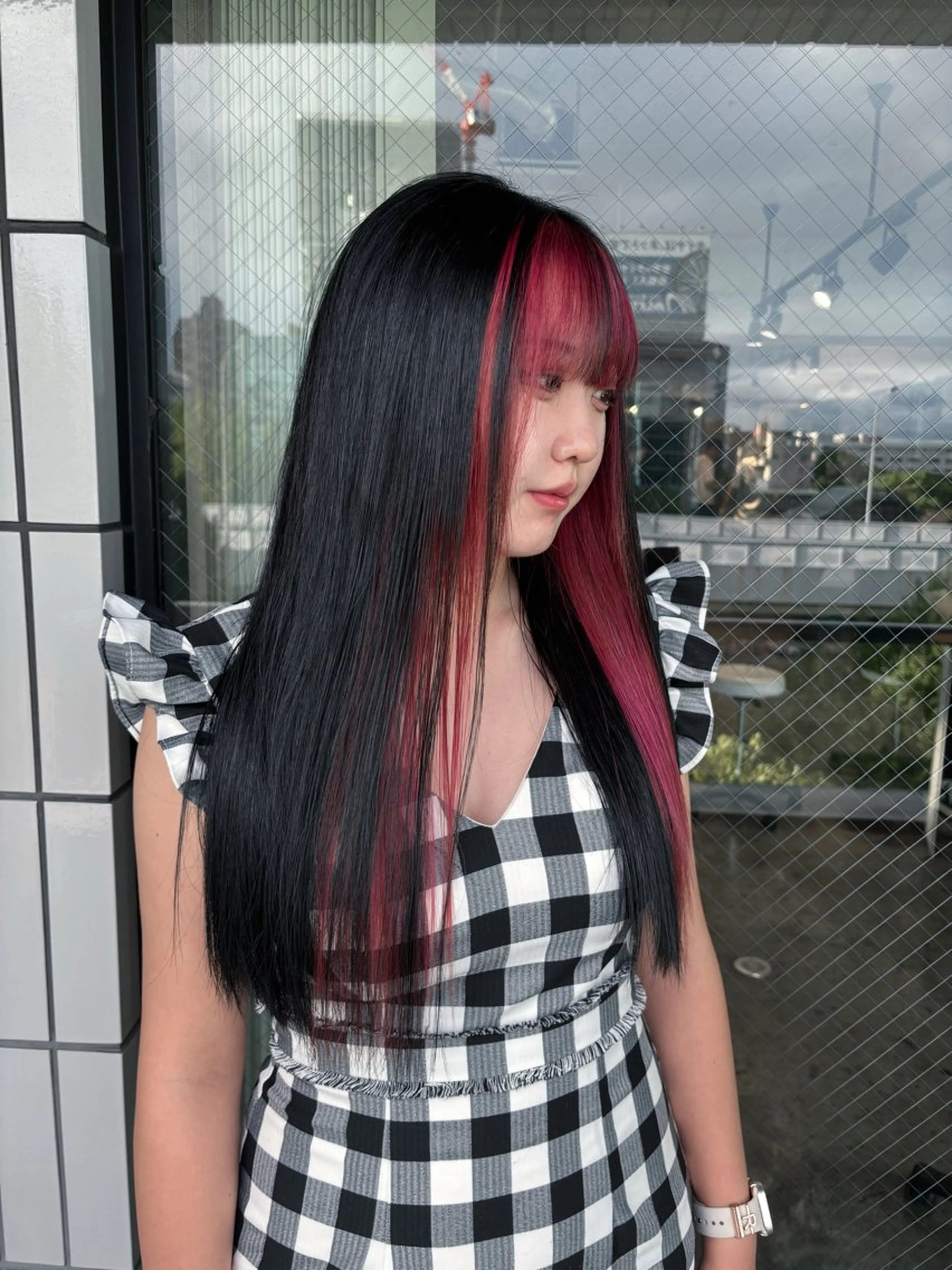 ミディアム カラー 💫miyu💫デザ インカラー/アレンジのヘアスタイル