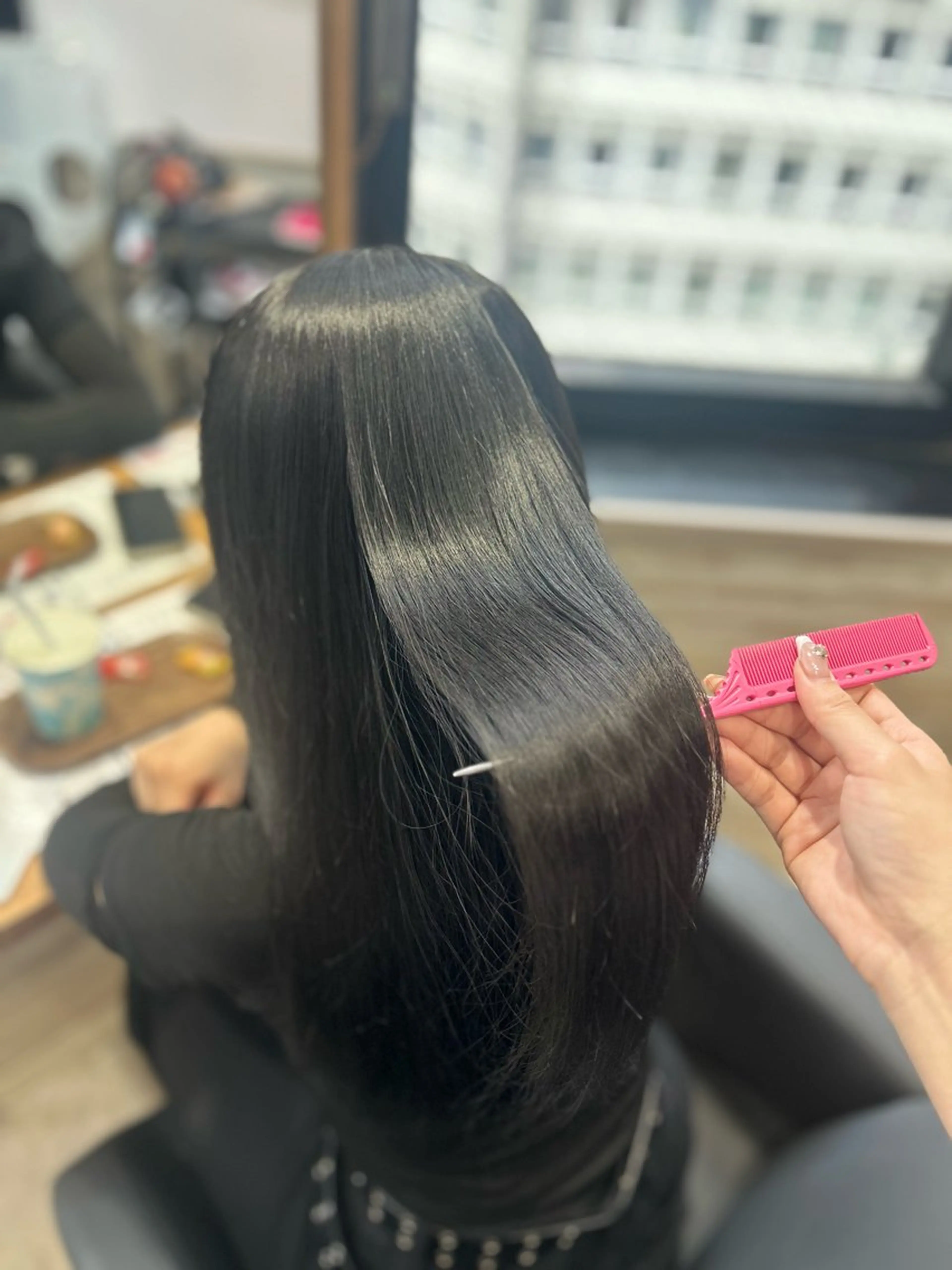 ロング カラー 髪質改善 トリートメント ヘアカラー 鎌田 優依のヘアスタイル