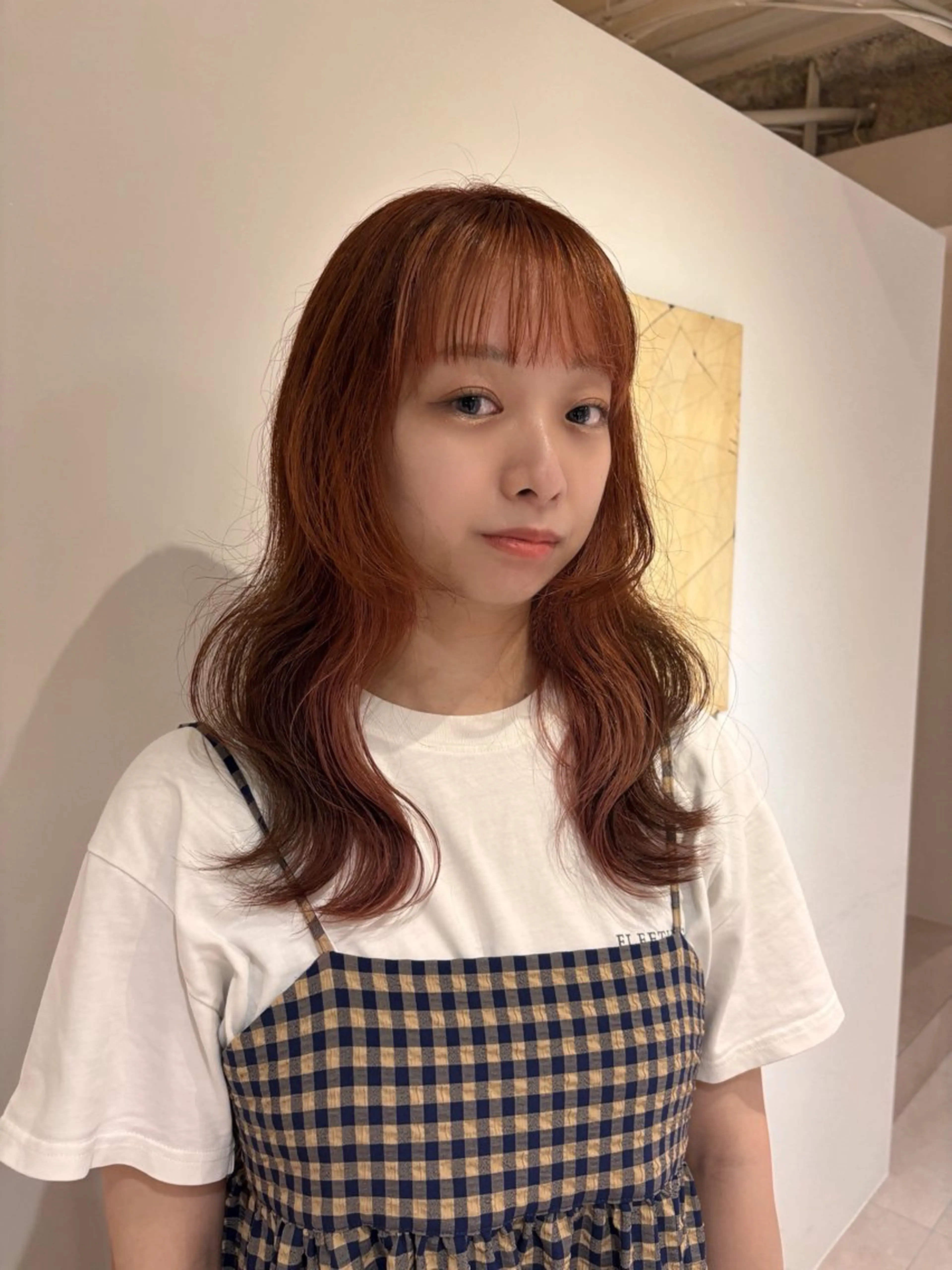 ロング カラー ブラウンカラー オレンジ オレンジブラウン 名古屋カラーモデル/ 暖色カラー/リカのヘアスタイル