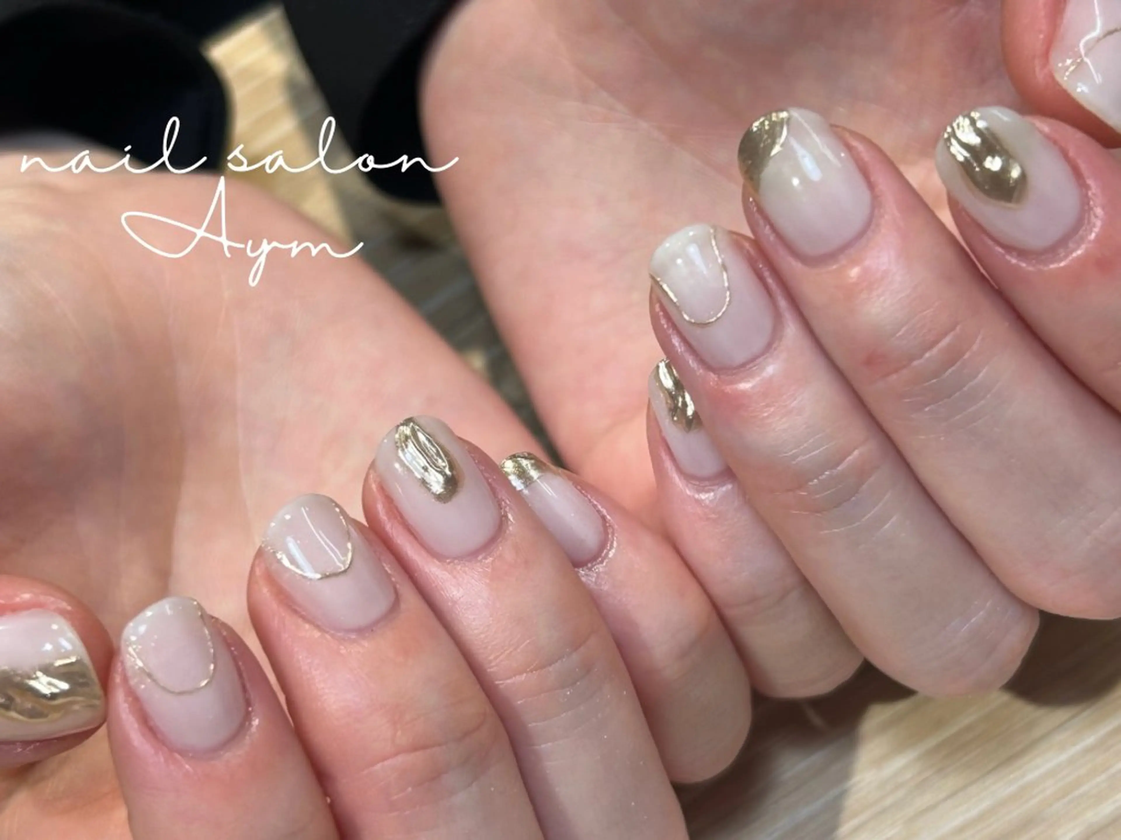 ネイル ミラーネイル ニュアンスネイル nail salon Aymのネイルデザイン