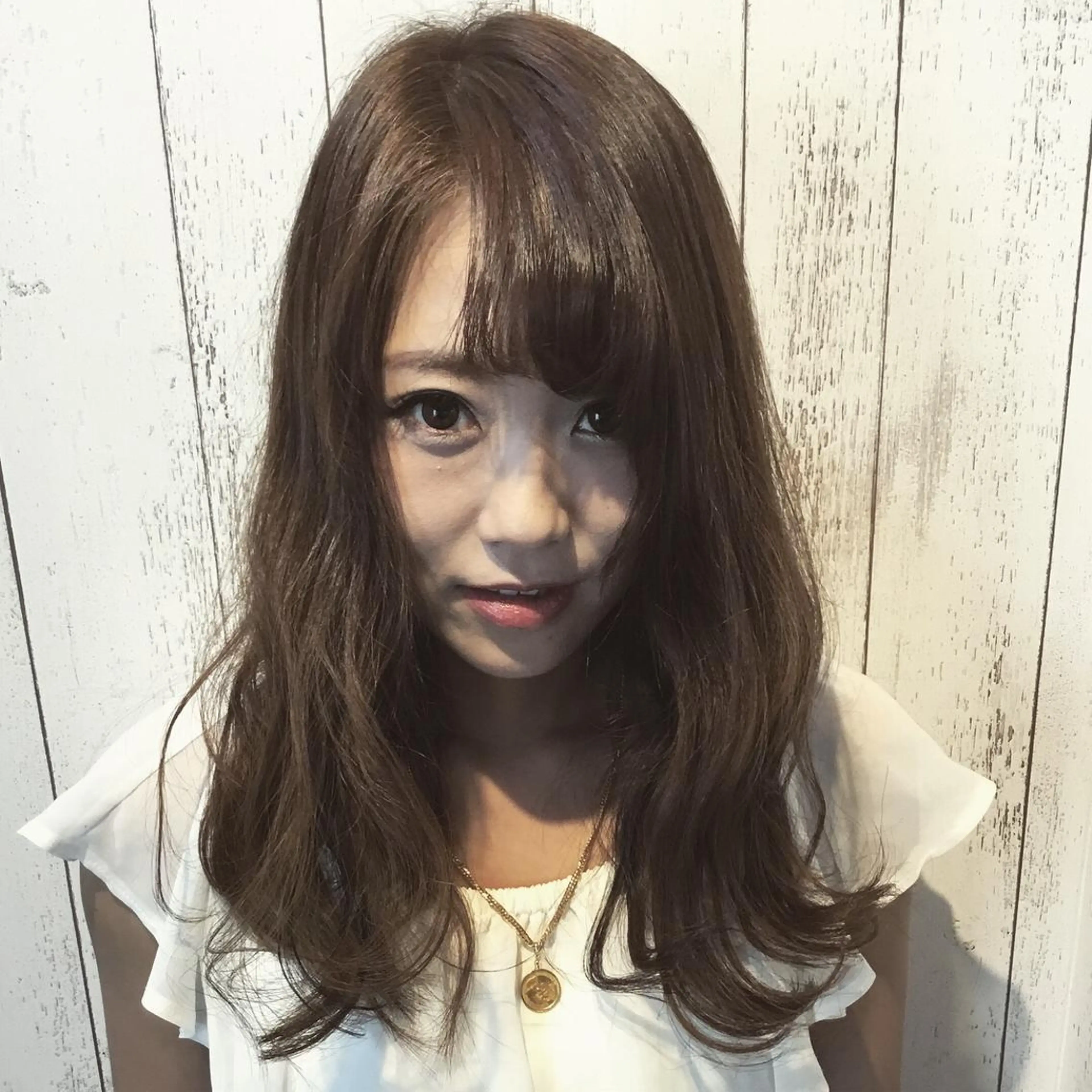 ロング カラー パーマ 金崎 新吾のヘアスタイル