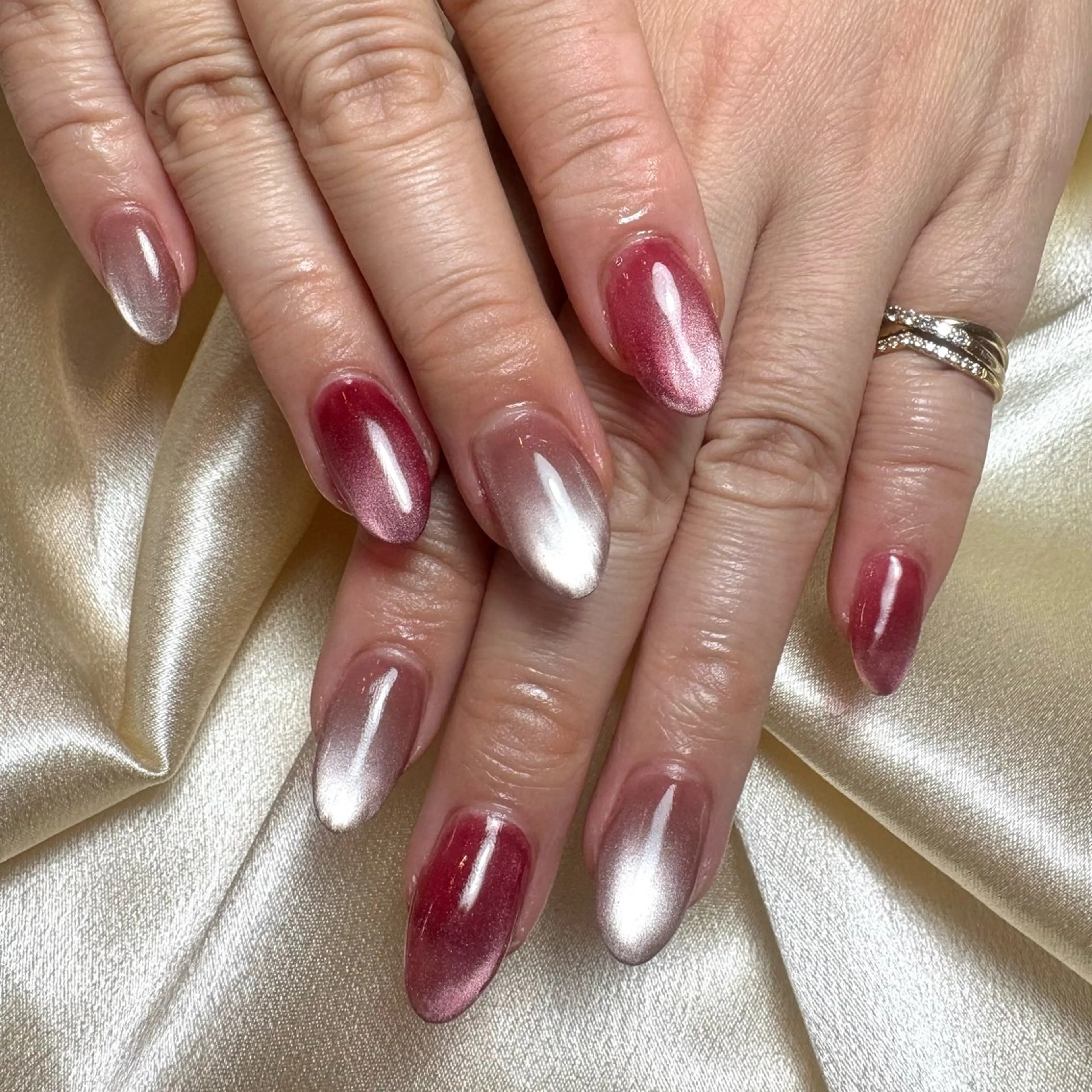 ネイル 長さ出し ジェルネイル マグネットネイル STELLA harunaのネイルデザイン