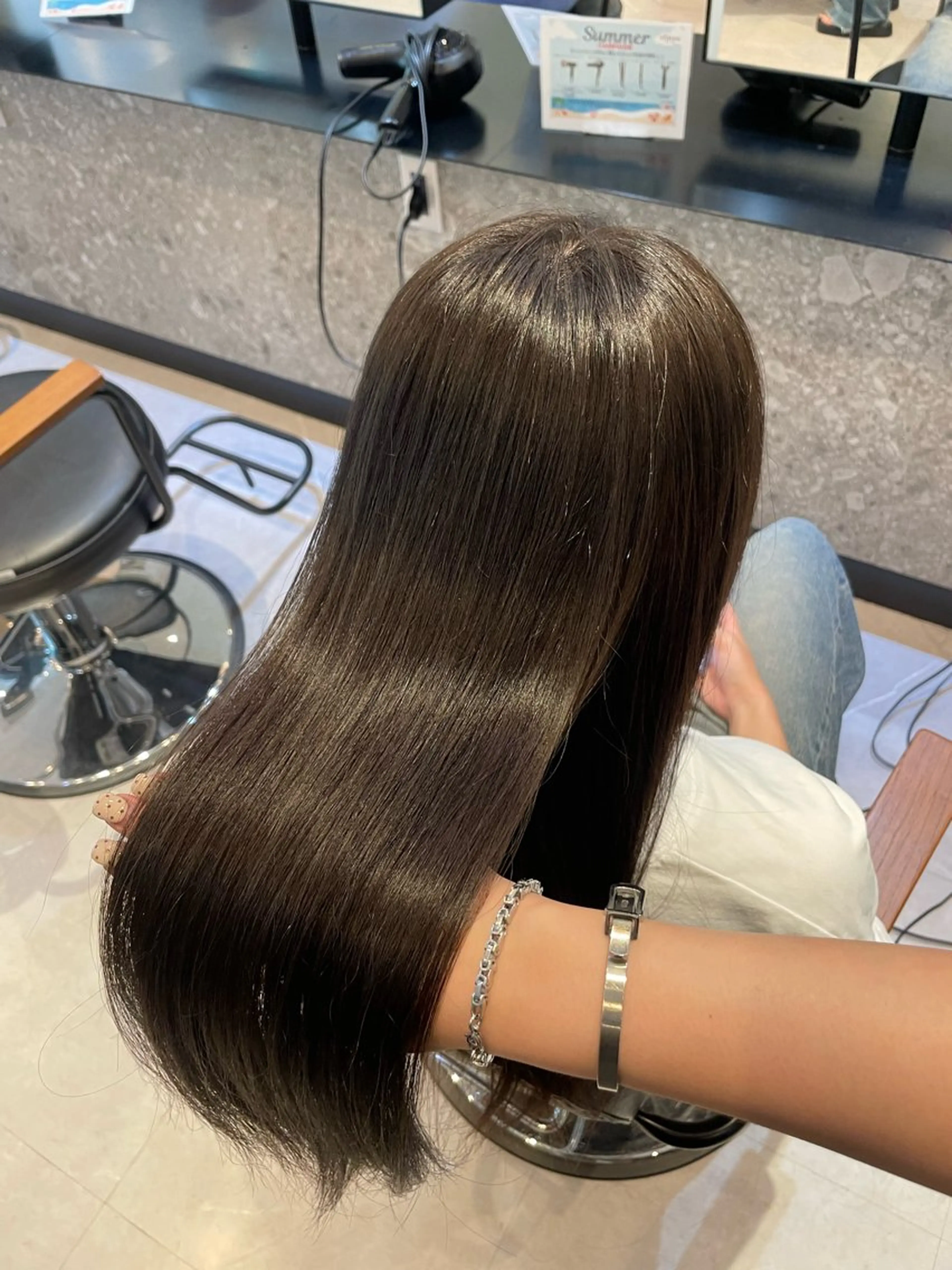 ロング オリーブカラー🫒/ ハッシュカット/みゆのヘアスタイル