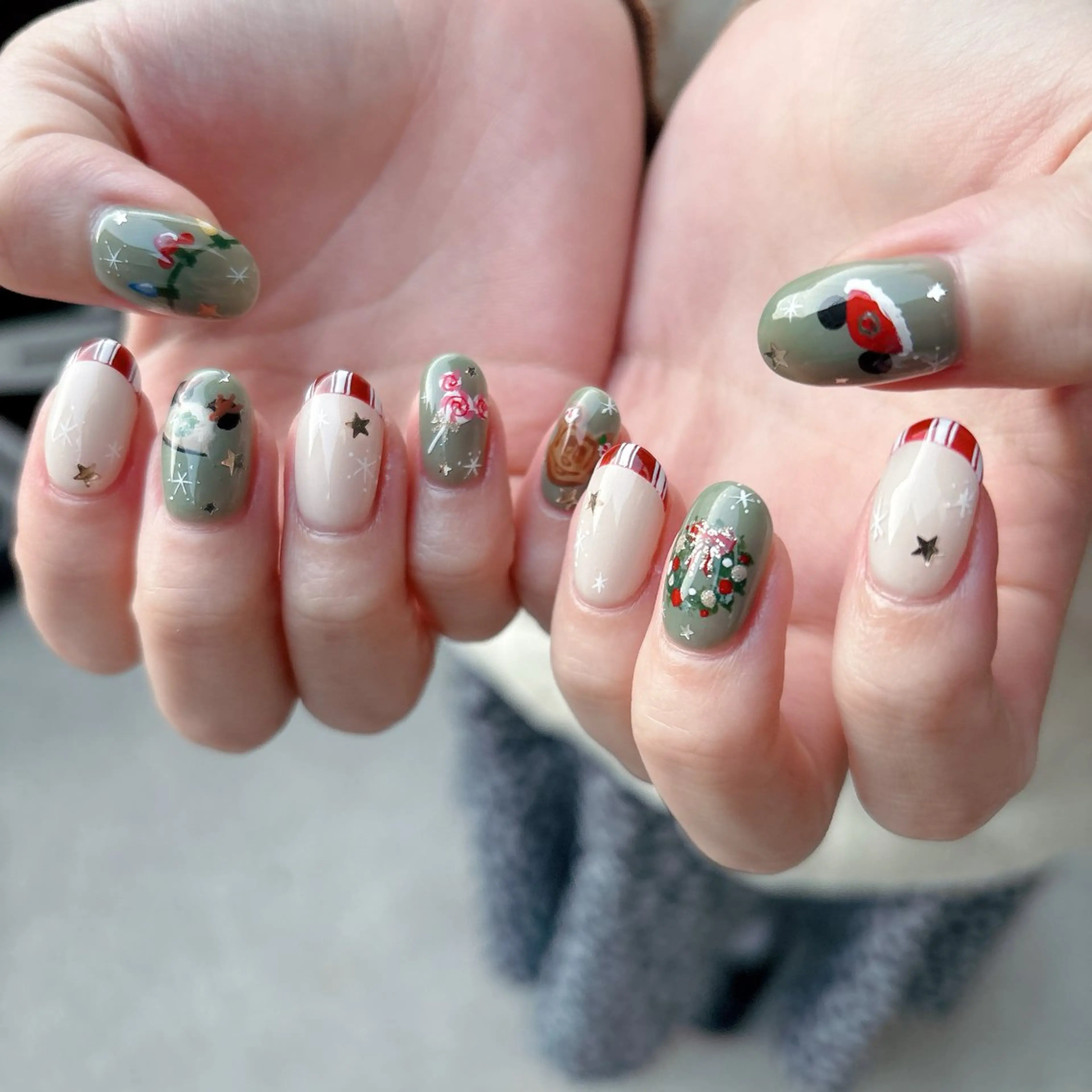 ネイル 冬ネイル クリスマス ハンドネイル nailsalon Asryのネイルデザイン