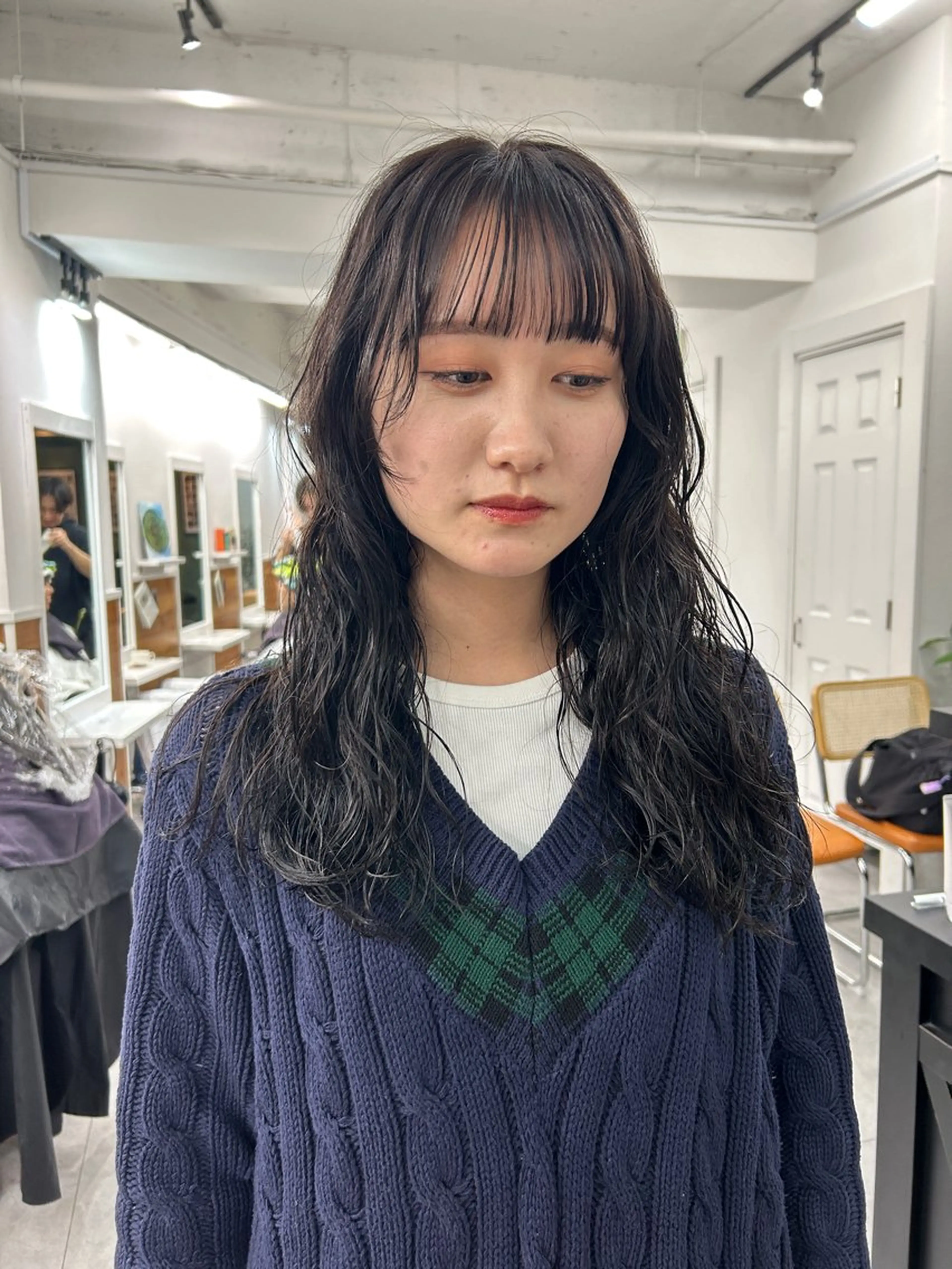 ロング パーマ カット パーマ トリートメント レイヤーボブ/ 艶カラー/サナ🌼のヘアスタイル