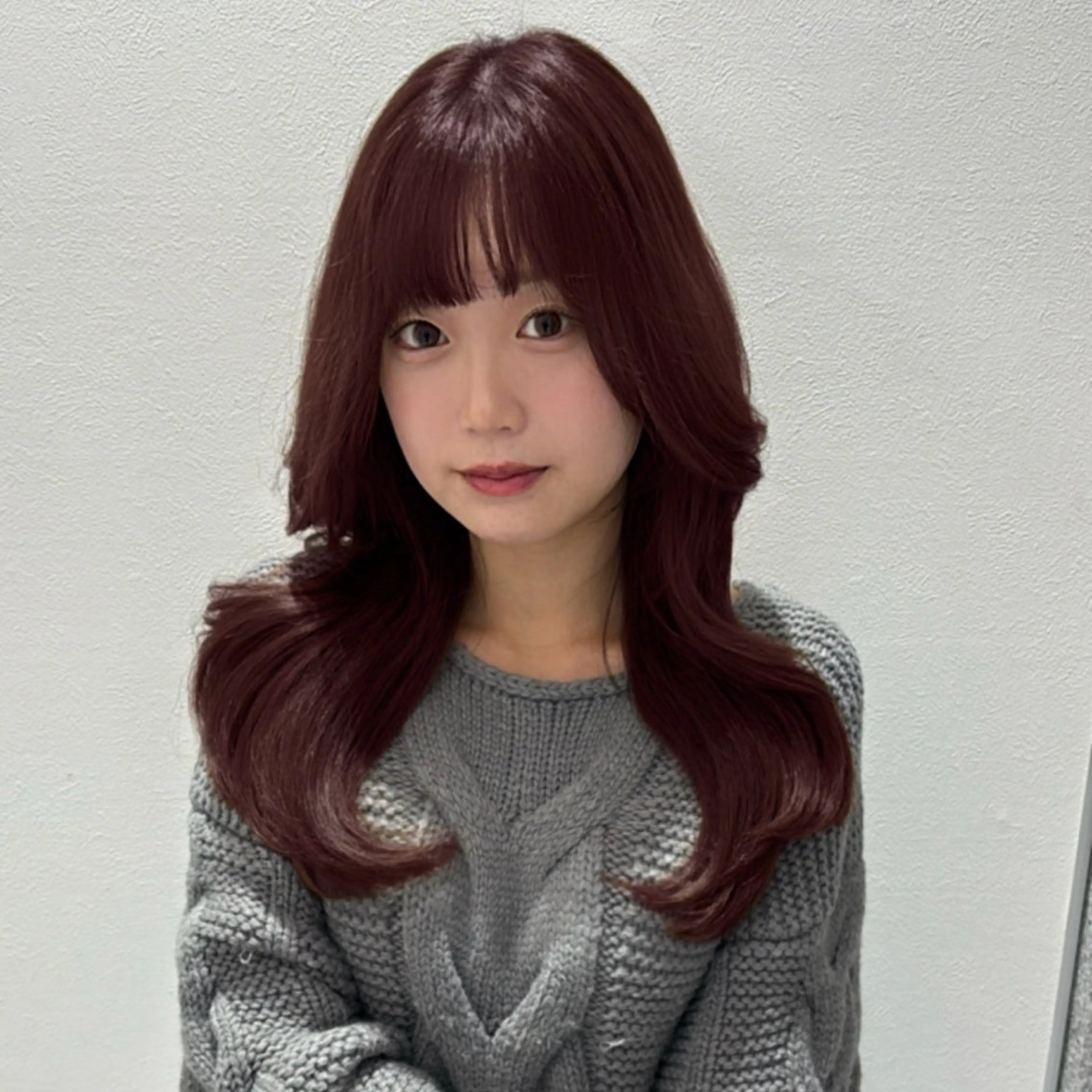 ロング カラー ヘアアレンジ 黒髪 ブリーチ ボルドーカラー ケアカラー 透明感カラー 銀座/ショート/ メンズ/HINOKIのヘアスタイル