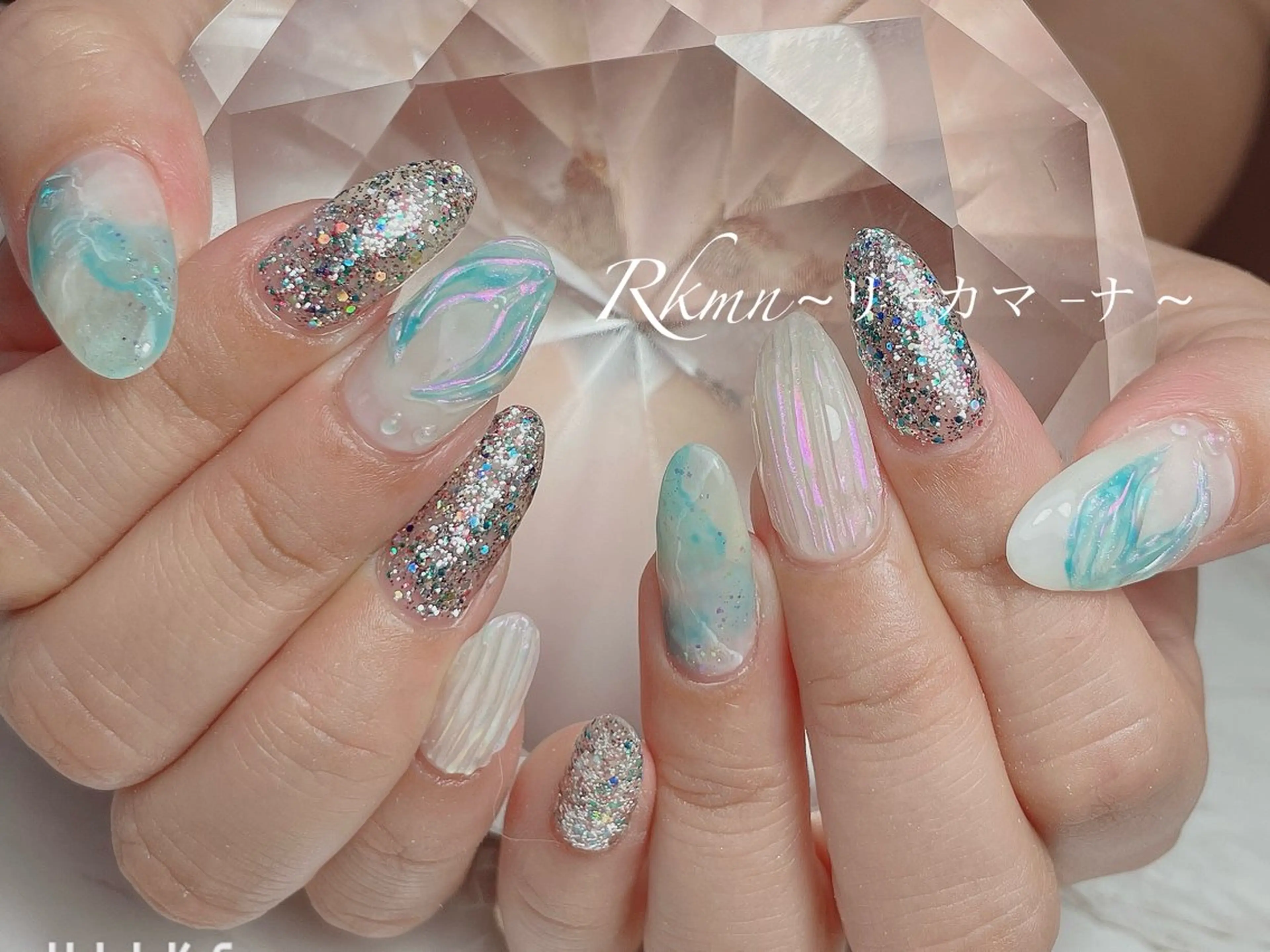 ネイル アートネイル 春ネイル ハンドネイル フットネイル ハンドケア Rkmn ~リ-カマ-ナ~のネイルデザイン