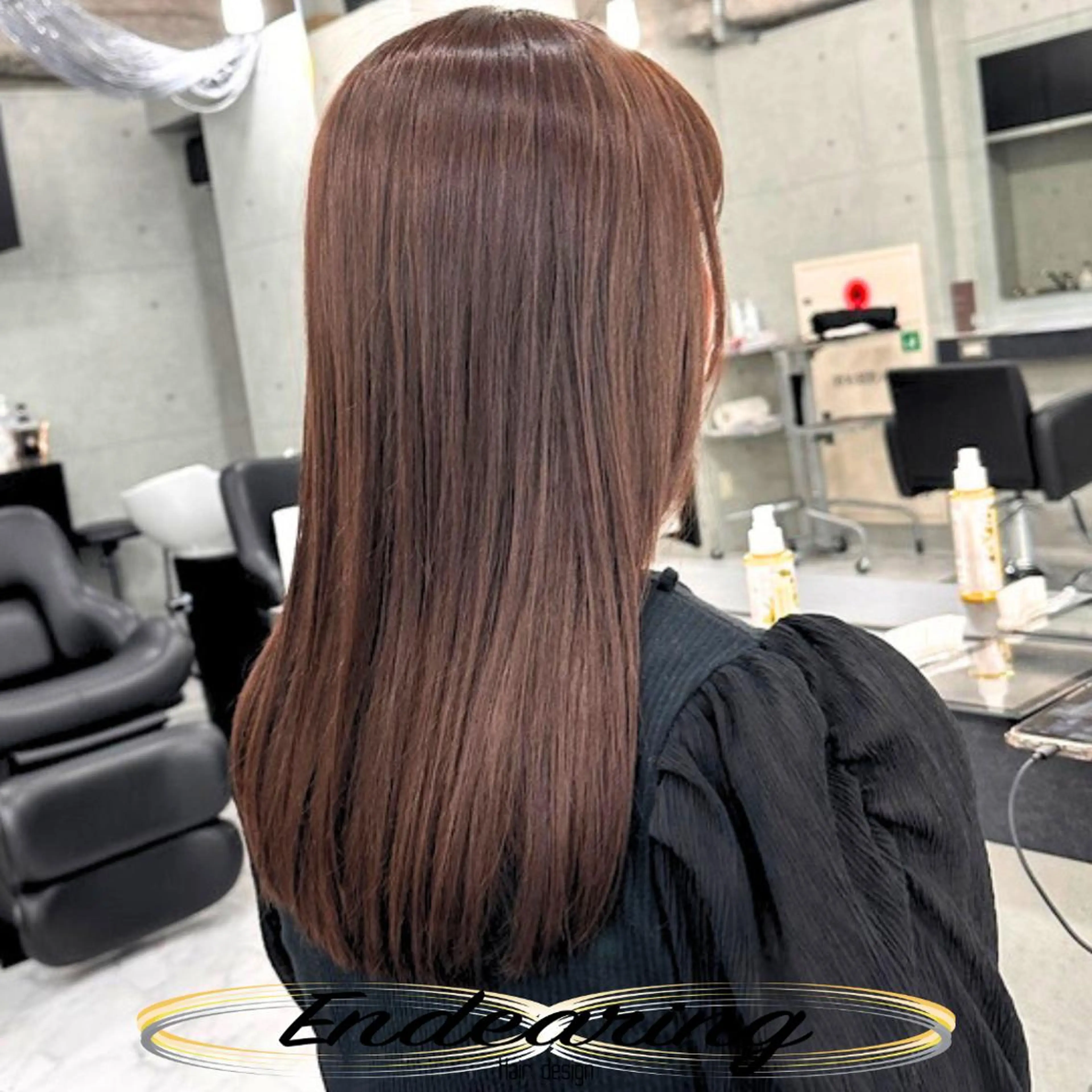 ロング ピンクブラウン レイヤーカット ロング ローレイヤー 似合わせカット カット ヘアカラー Endearing 銀座/レイヤーカットのヘアスタイル