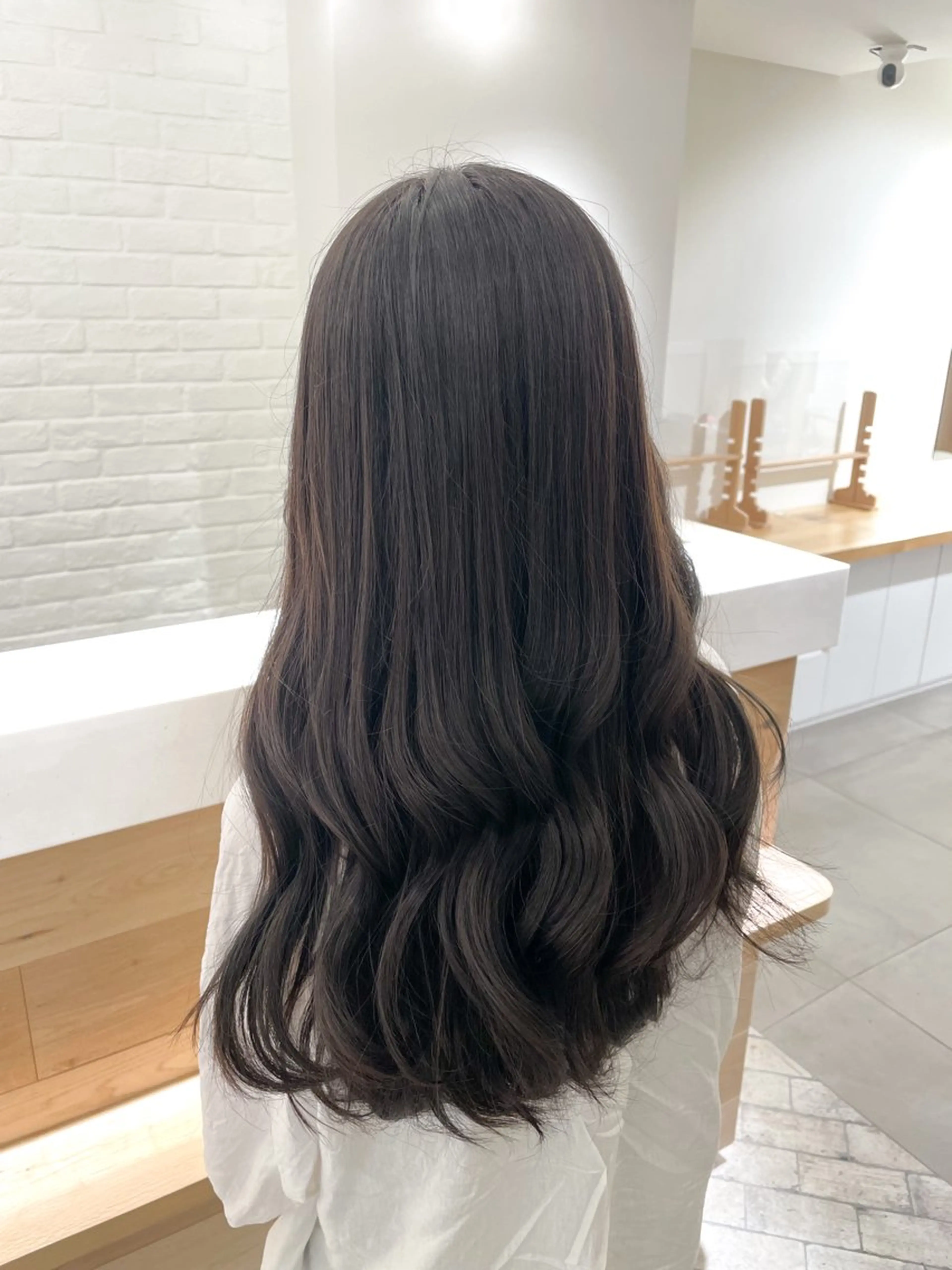 ロング カラー グレージュ miyu 美髪縮毛矯正𓂃꙳⋆のヘアスタイル