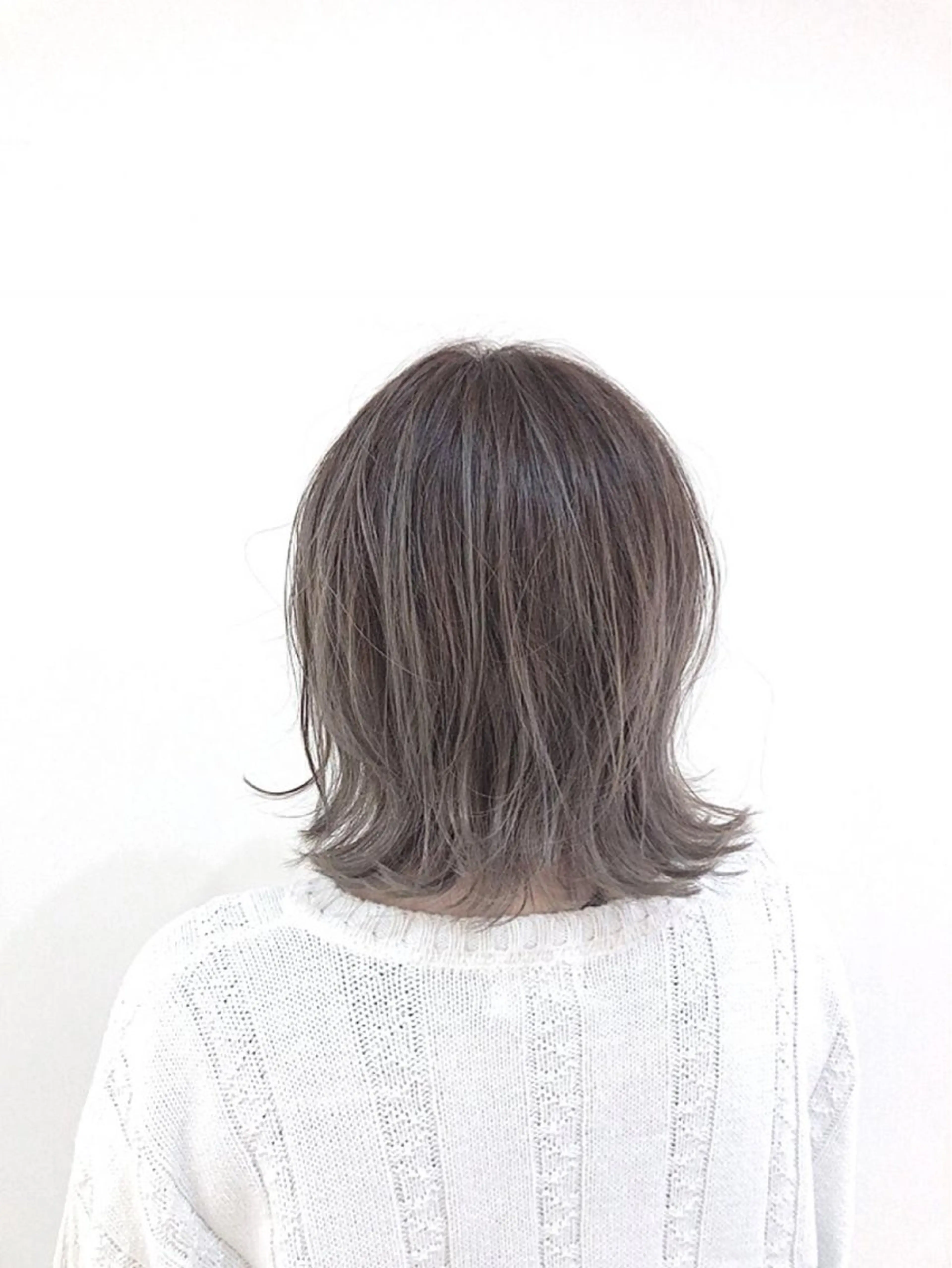 ミディアム ワンレンボブ ボブ 髪質改善 レイヤーカット 縮毛矯正 髪質改善専門 YOSHIのヘアスタイル