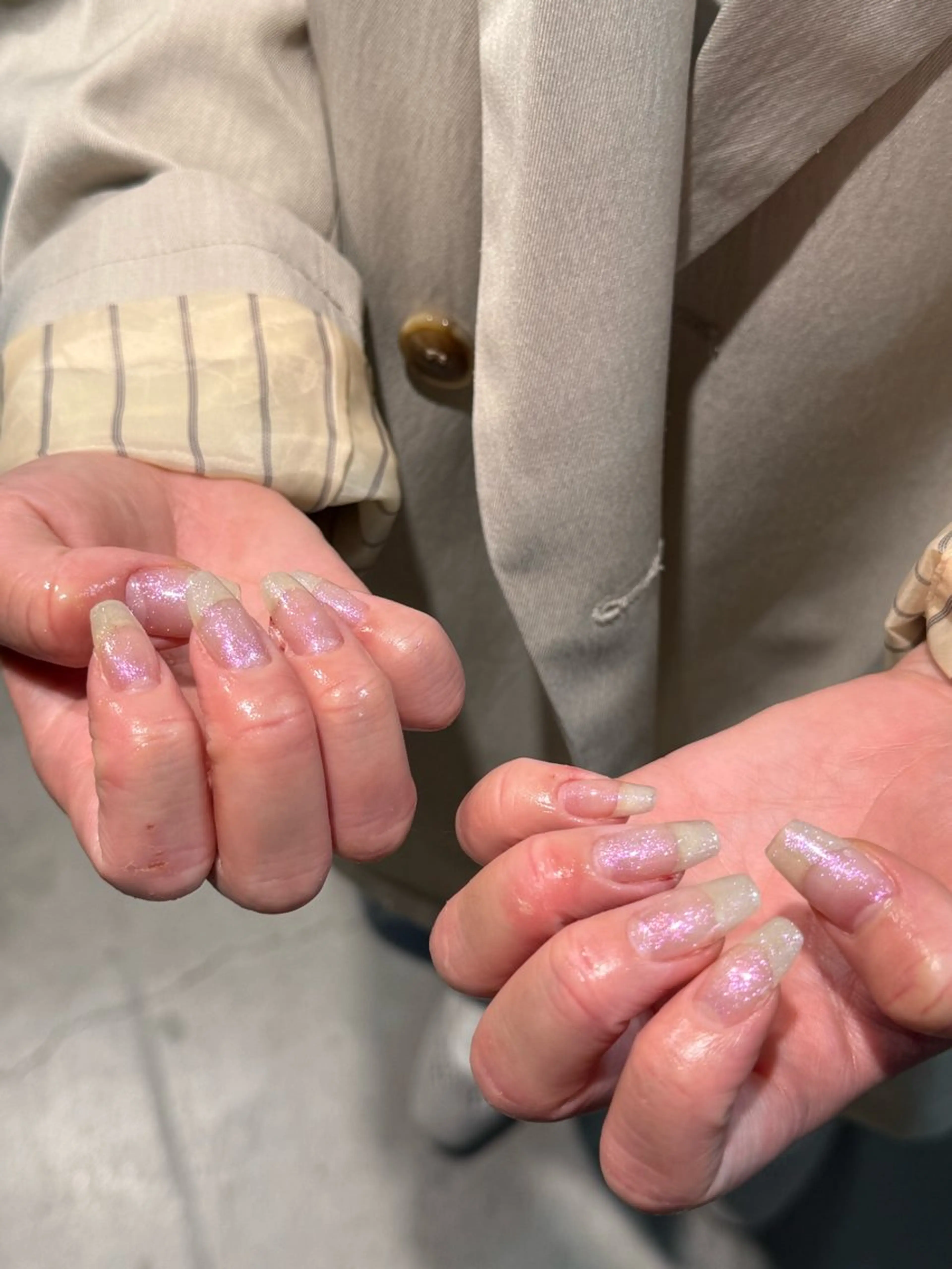 ネイル オーロラネイル ungu  Ami 🎀✨️のネイルデザイン